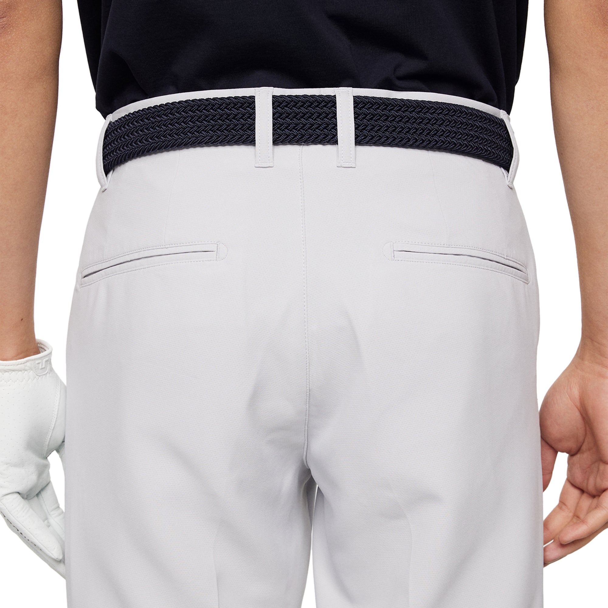 J.Lindeberg Golf Heath Trousers SS25 Light Grey Melange U199