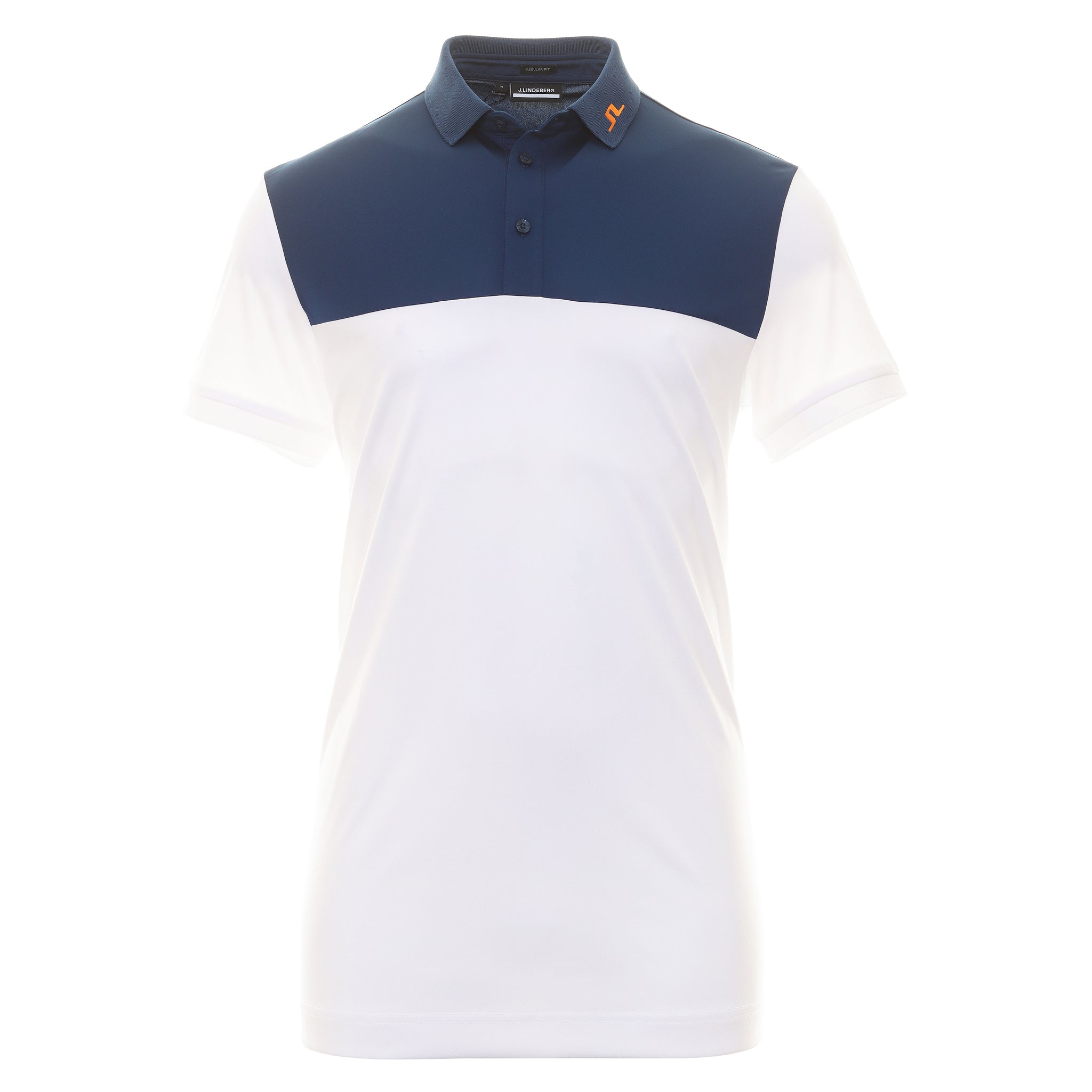 J. Lindeberg Mens Jeff Regular Fit Golf Polo - White L at