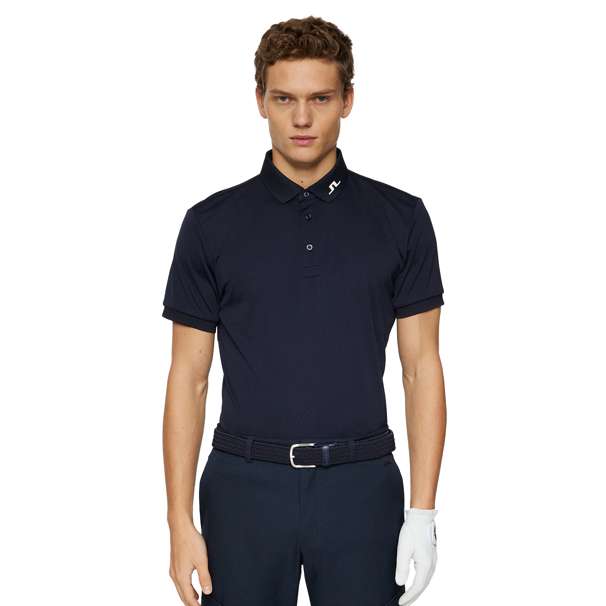 J.Lindeberg Golf KV Polo Shirt SS25 JL Navy 6855