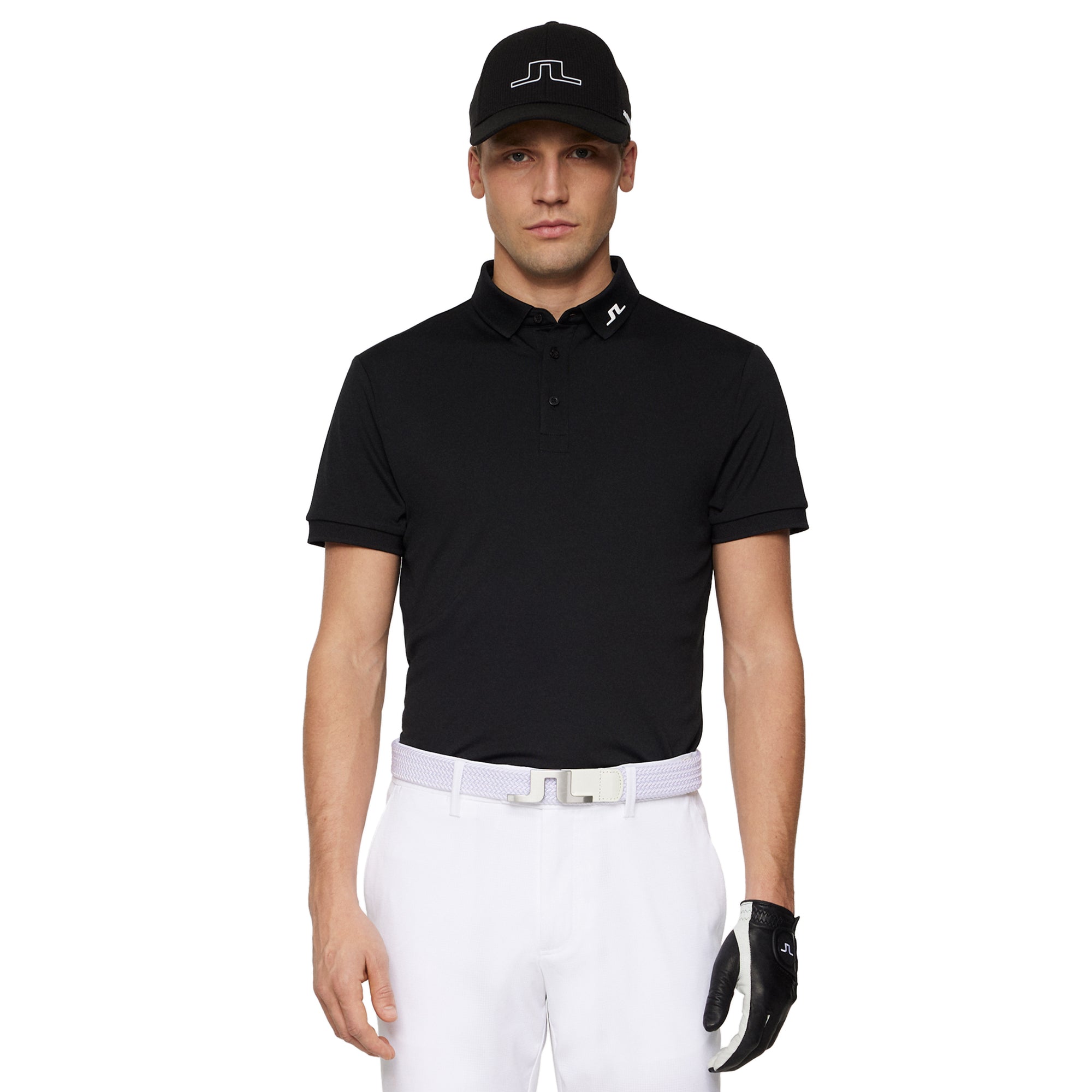 J.Lindeberg Golf KV Polo Shirt SS25 Black 9999