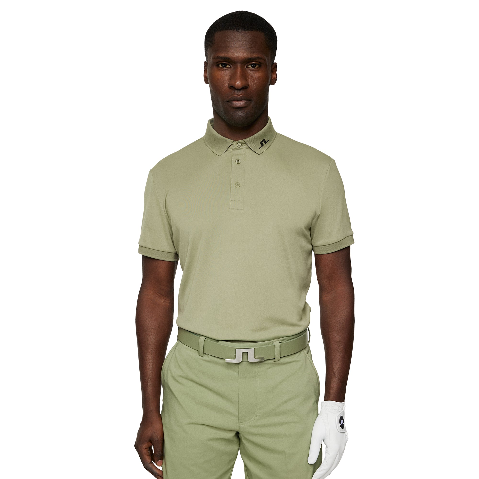 J.Lindeberg Golf KV Polo Shirt SS25 Oil Green M311