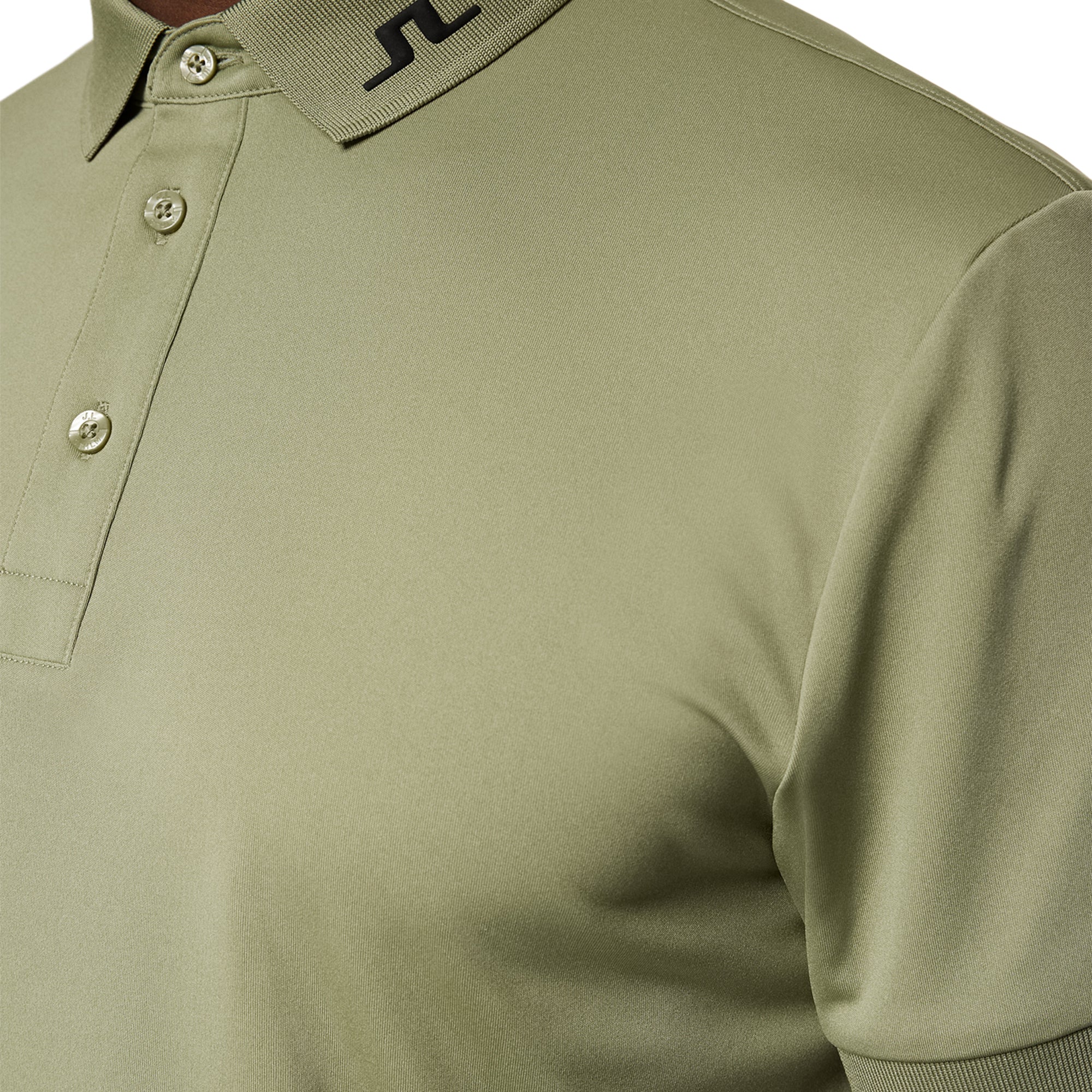 J.Lindeberg Golf KV Polo Shirt SS25 Oil Green M311