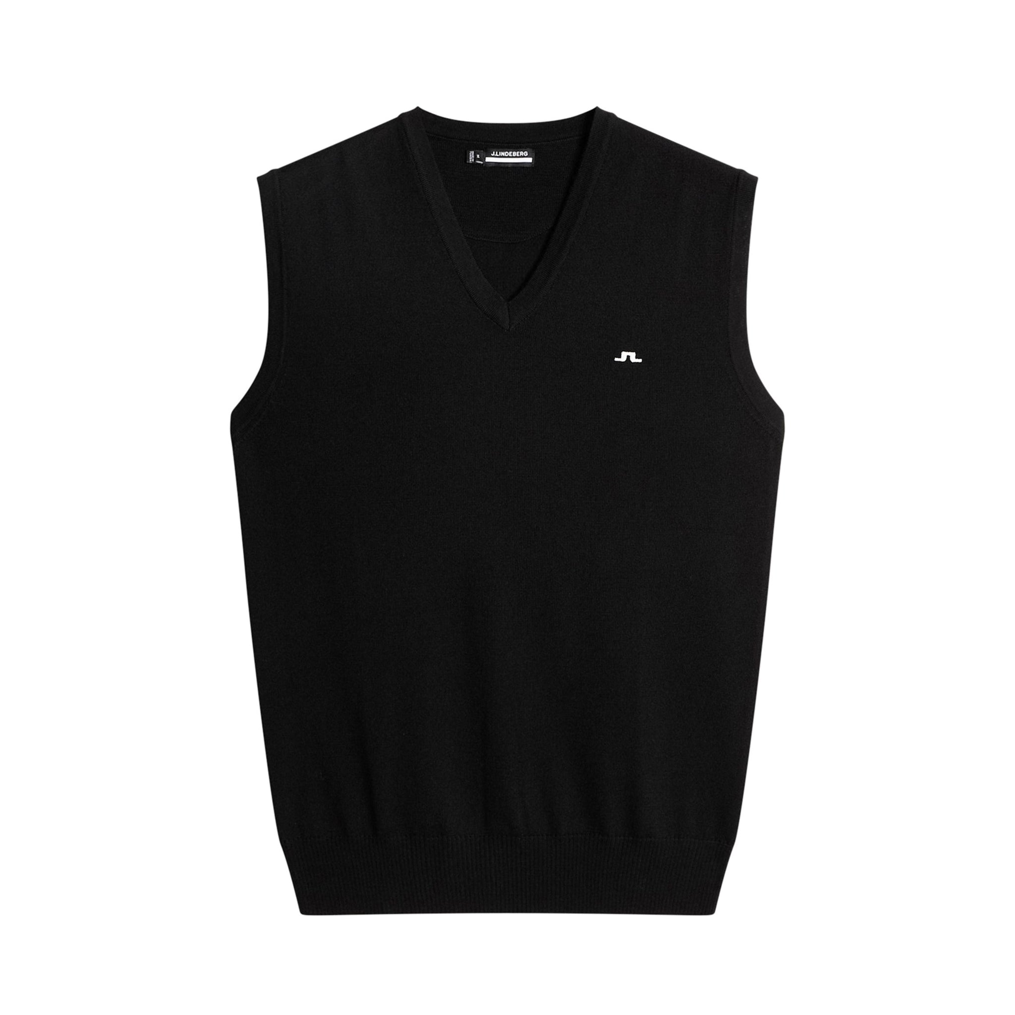 J.Lindeberg Golf Liam Knitted Vest SS25 Black 9999