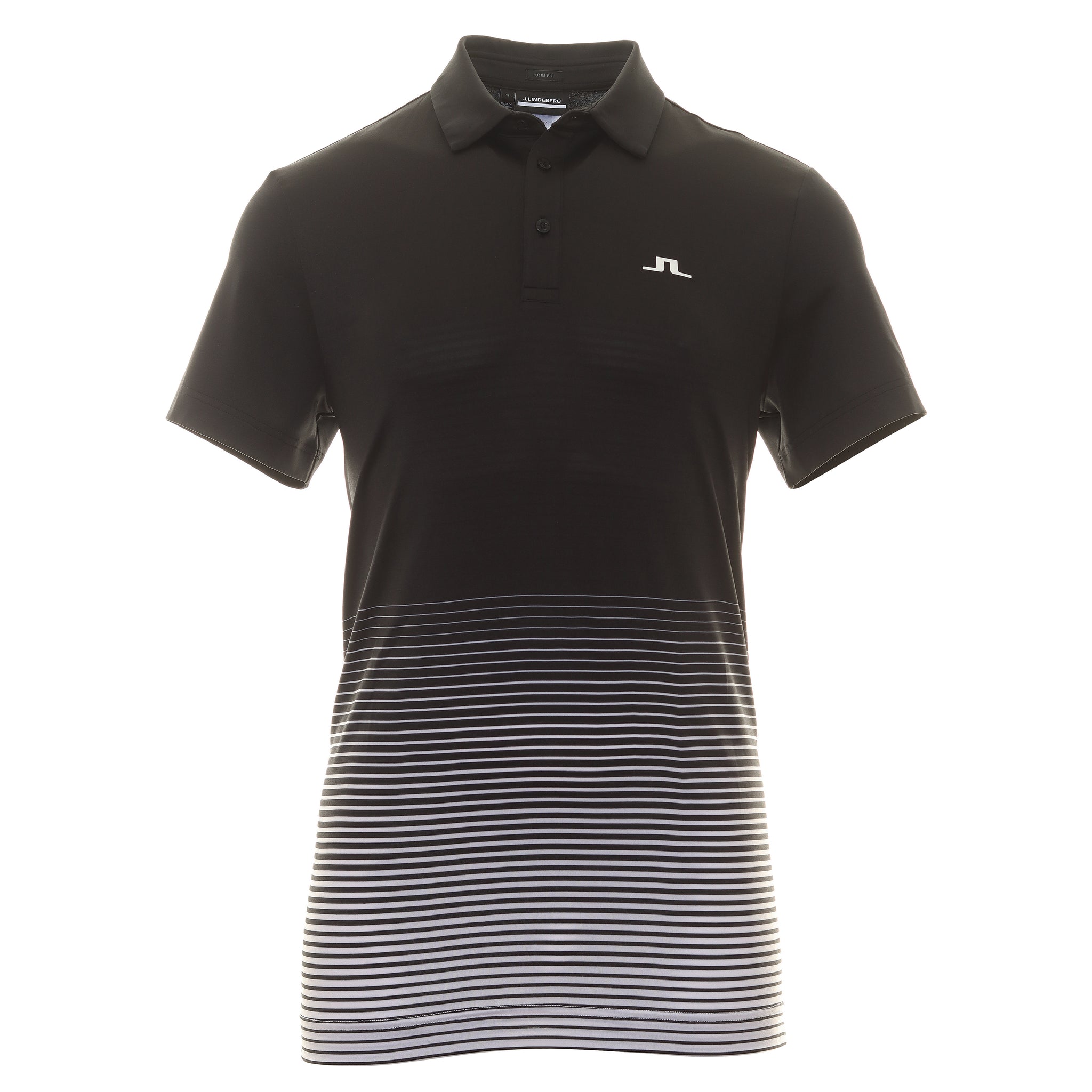 J. LINDEBERG J.Lindeberg - Black Heath Logo Golf Polo Shirt - Men'S -  Polyester for Men