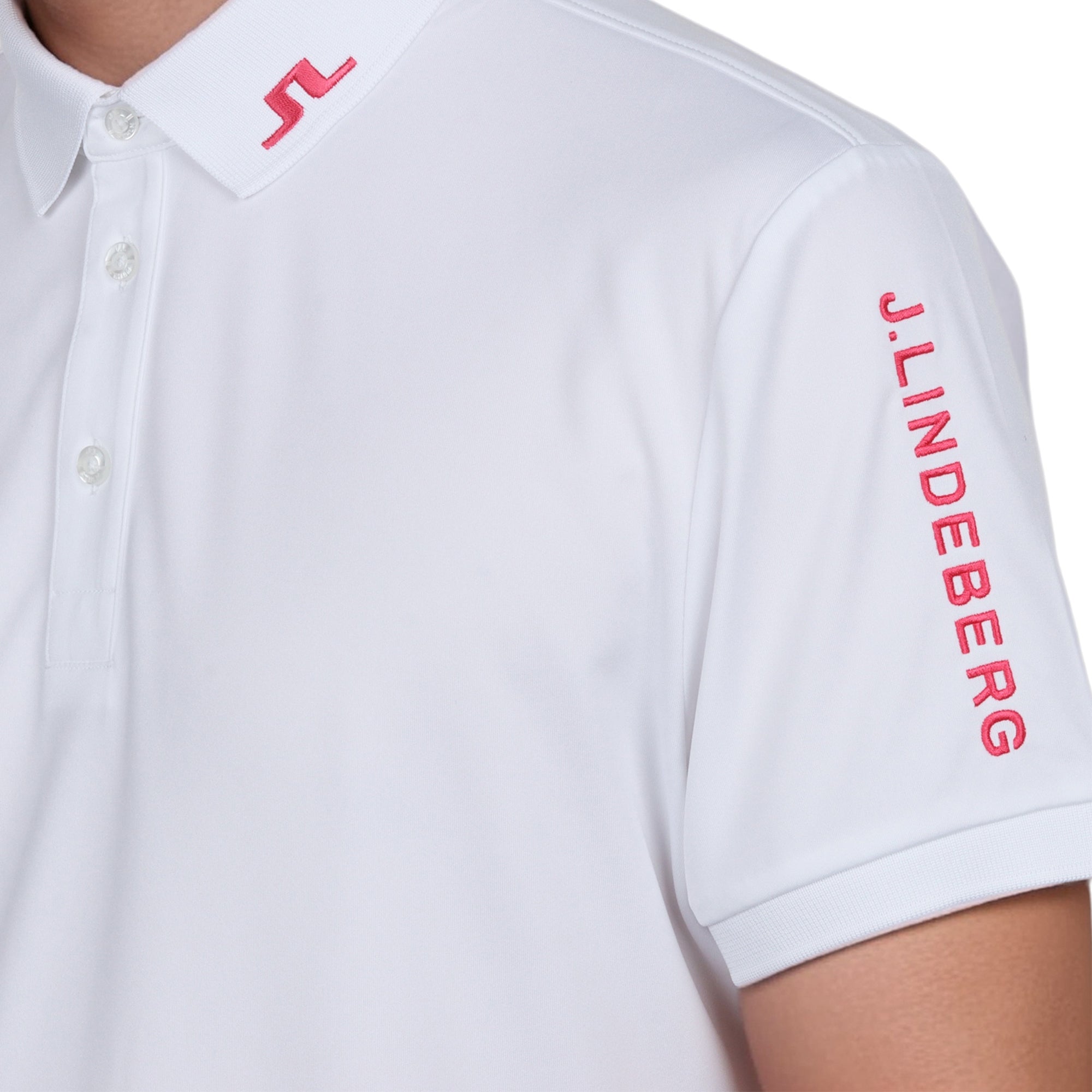 J.Lindeberg Golf Tour Tech Polo Shirt SS25 White 0000