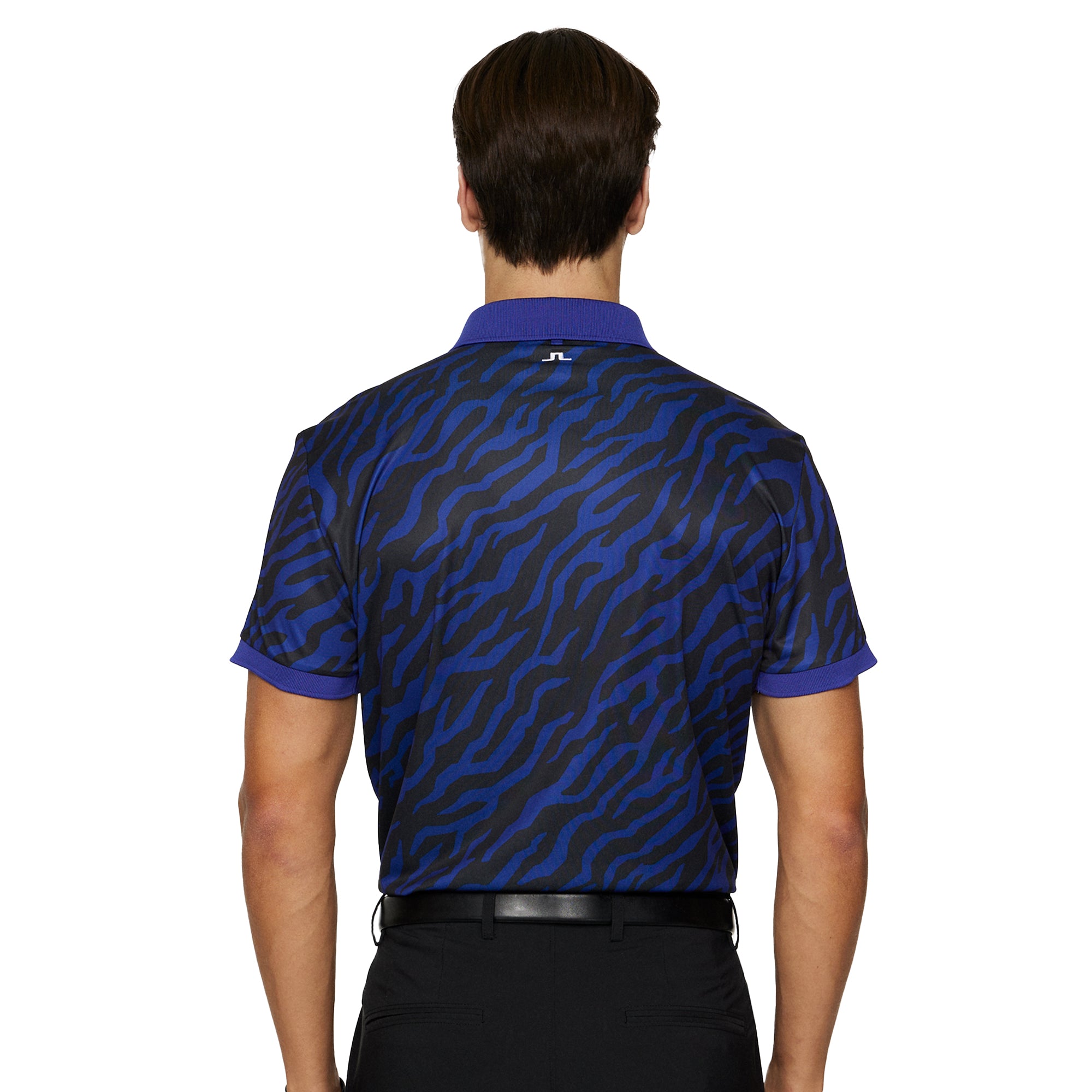 J.Lindeberg Golf Tour Tech Print Polo Shirt SS25 Tour Tiger Clematis O540