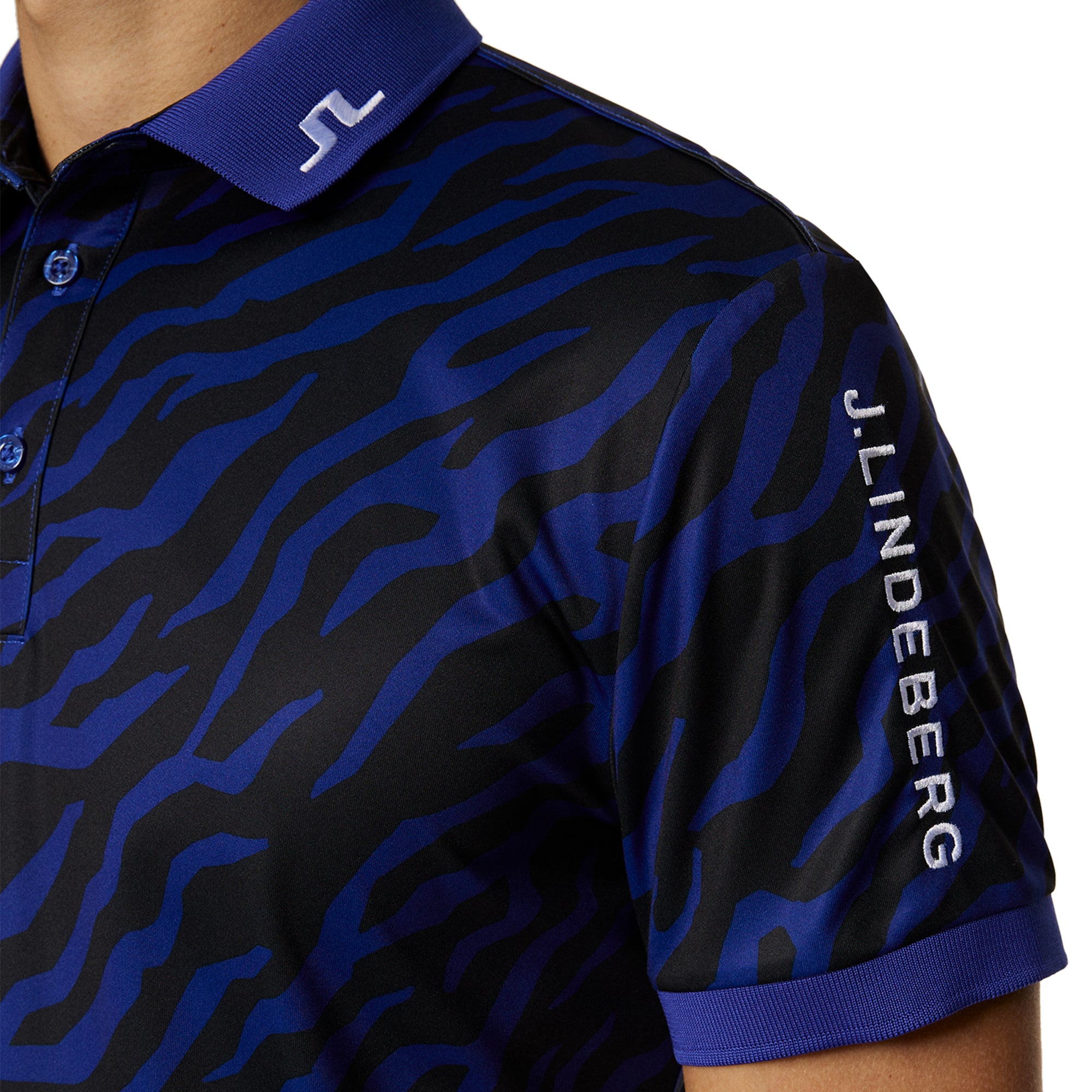 J.Lindeberg Golf Tour Tech Print Polo Shirt SS25