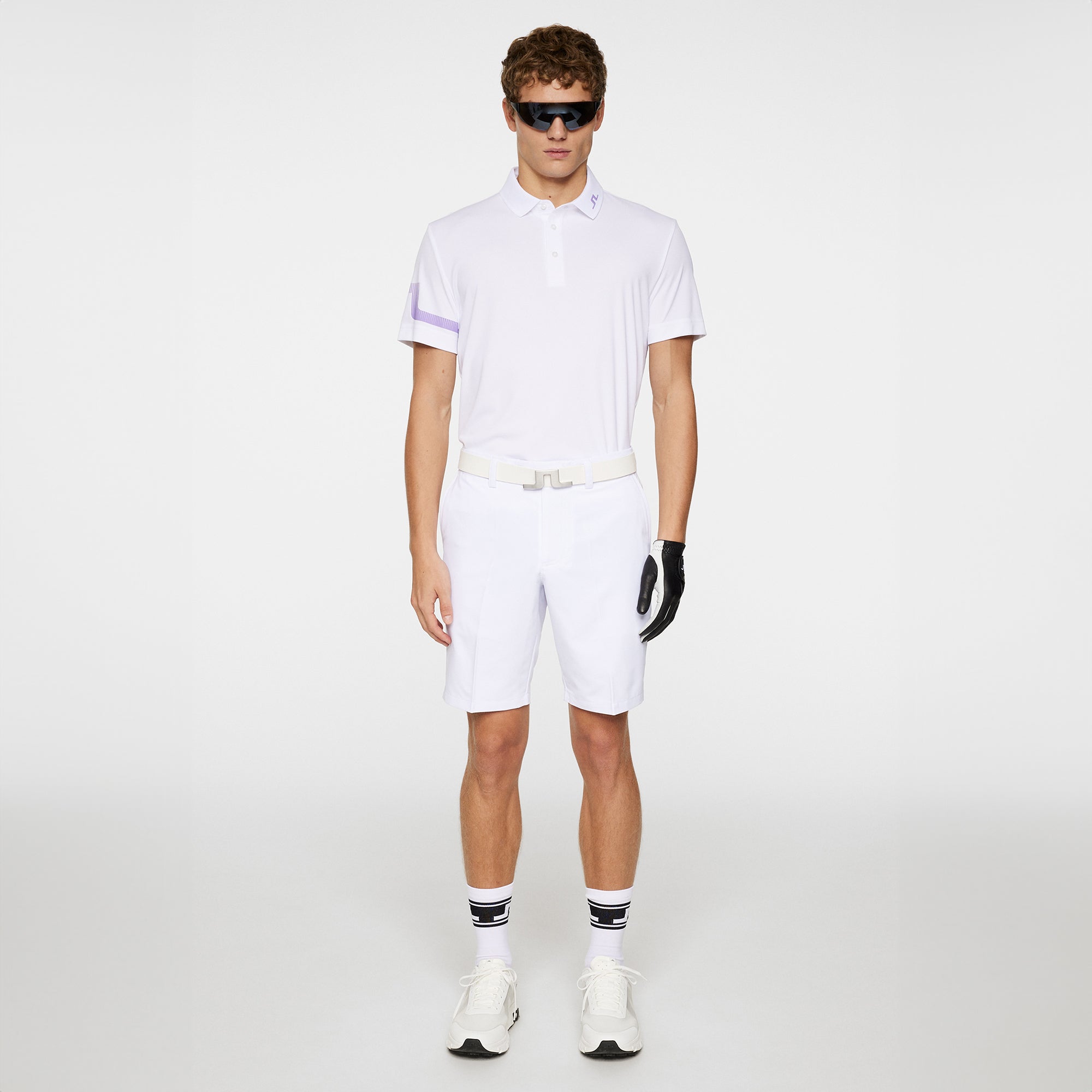 J.Lindeberg Golf Heath Polo Shirt PS25 White 0000