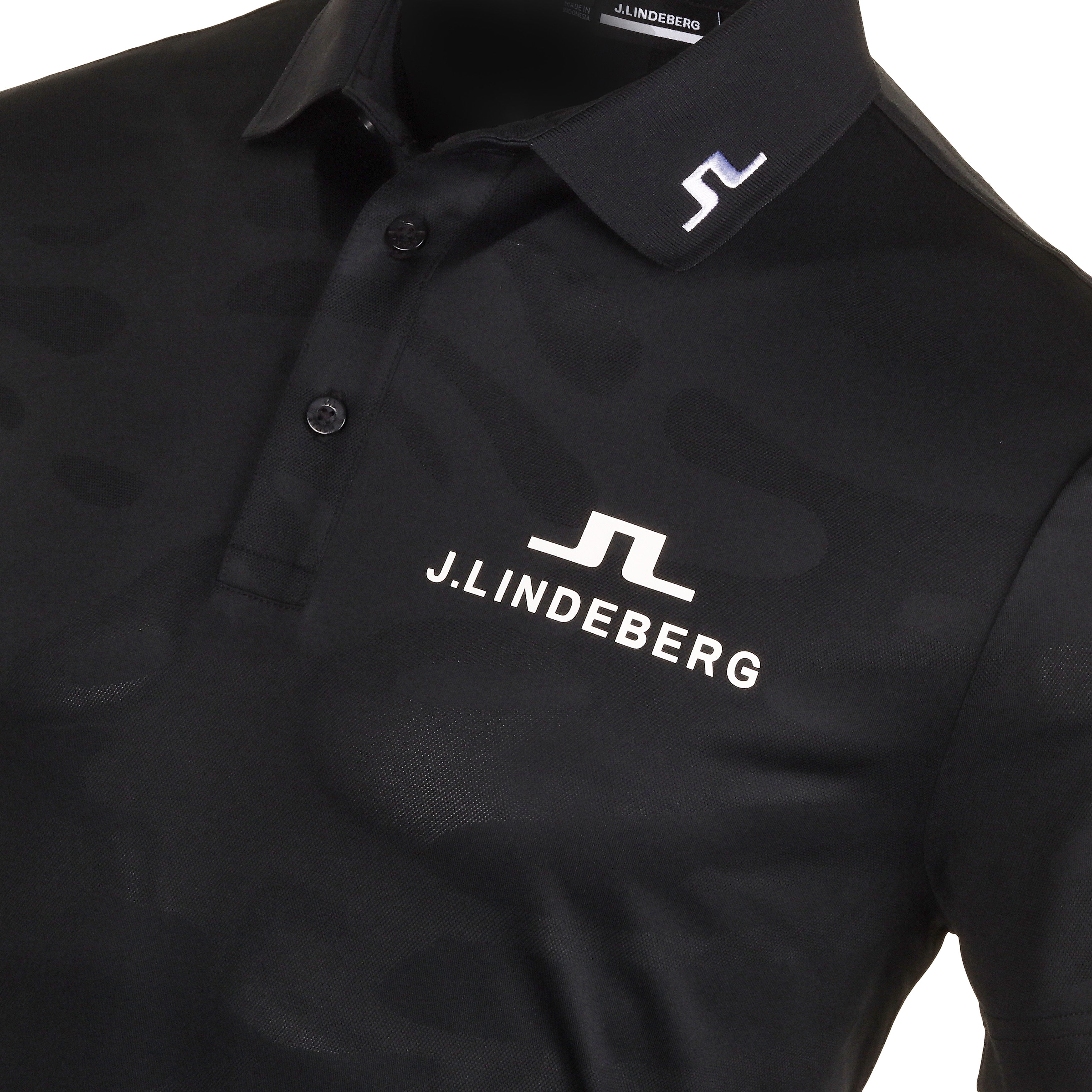 J.Lindeberg Golf Mat Tour Polo Shirt GMJT11570 Black 9999 | Function18