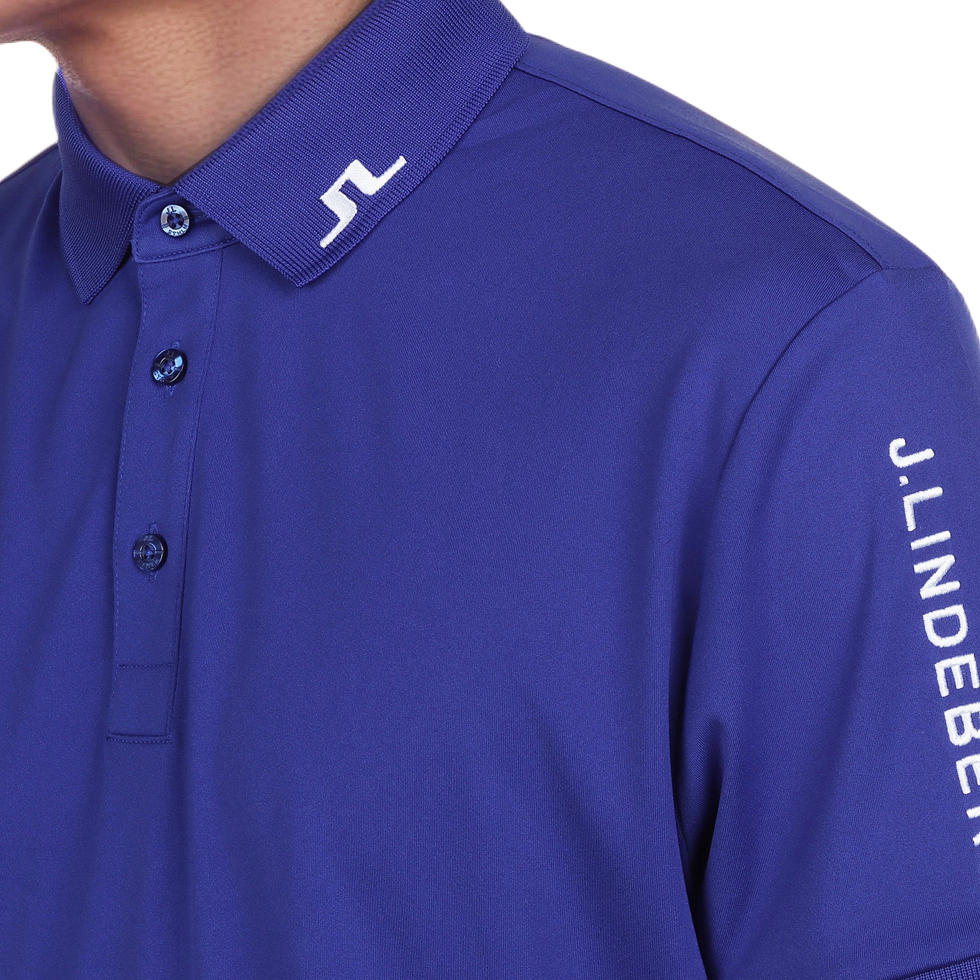 J.Lindeberg Golf Tour Tech Polo Shirt SS25 Clematis Blue O356