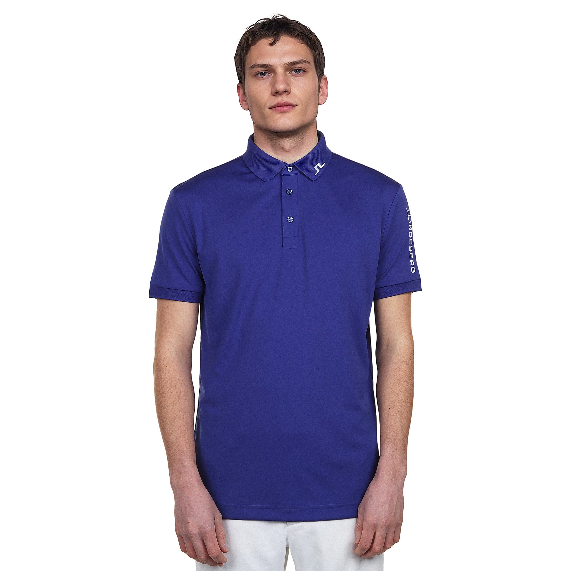 J.Lindeberg Golf Tour Tech Polo Shirt SS25 Clematis Blue O356