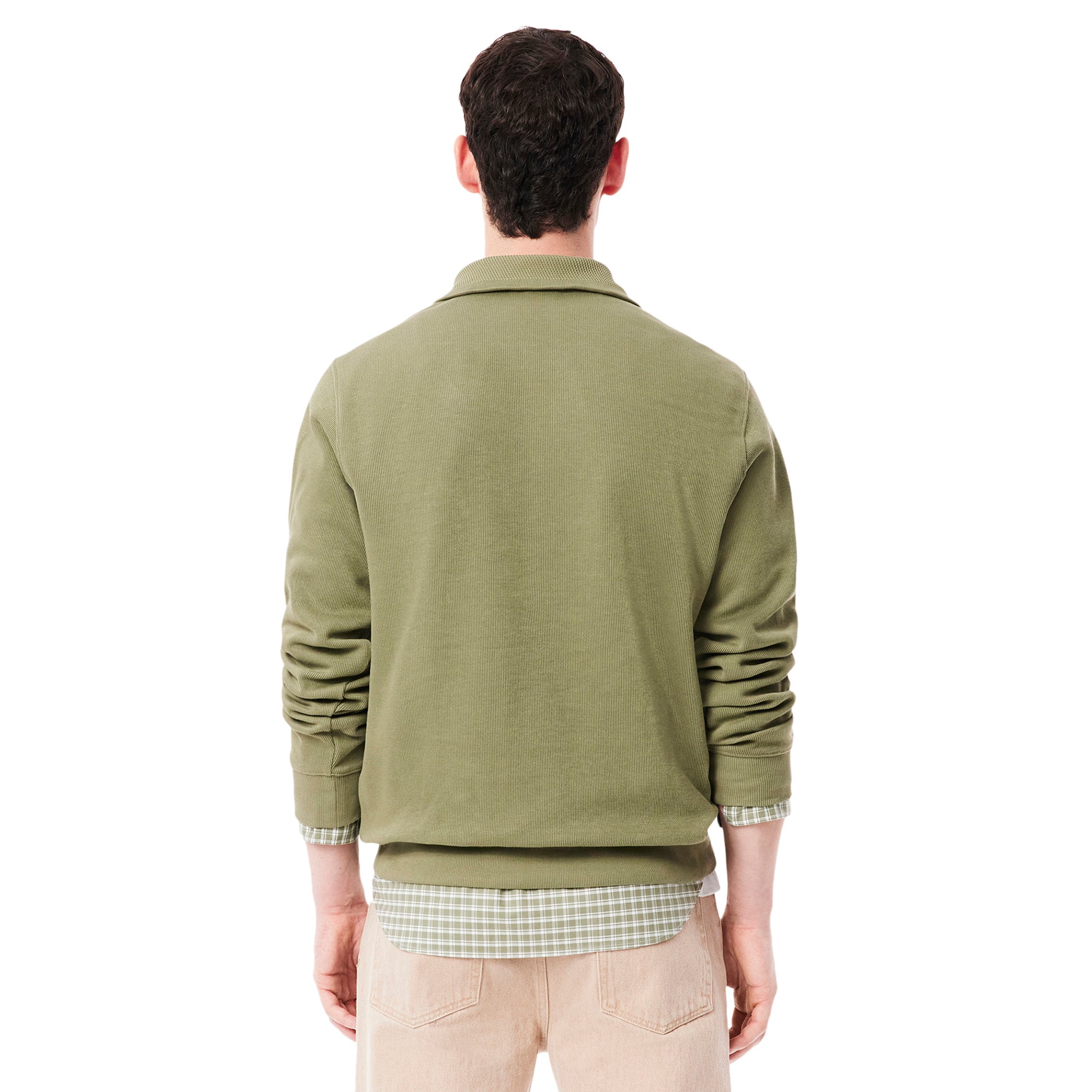 Lacoste Classic 1/2 Zip Sweater Khaki Green BMY