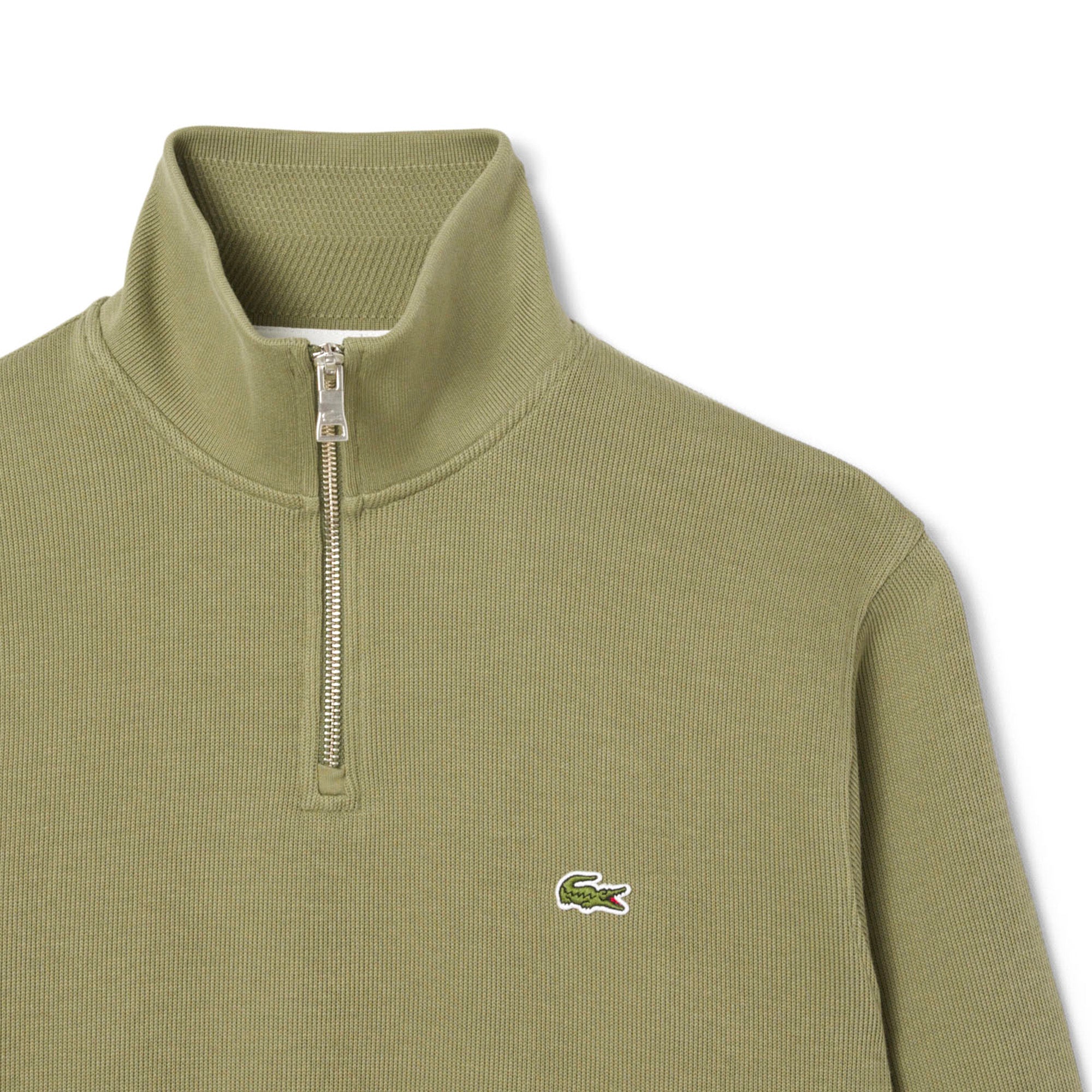 Lacoste Classic 1/2 Zip Sweater Khaki Green BMY