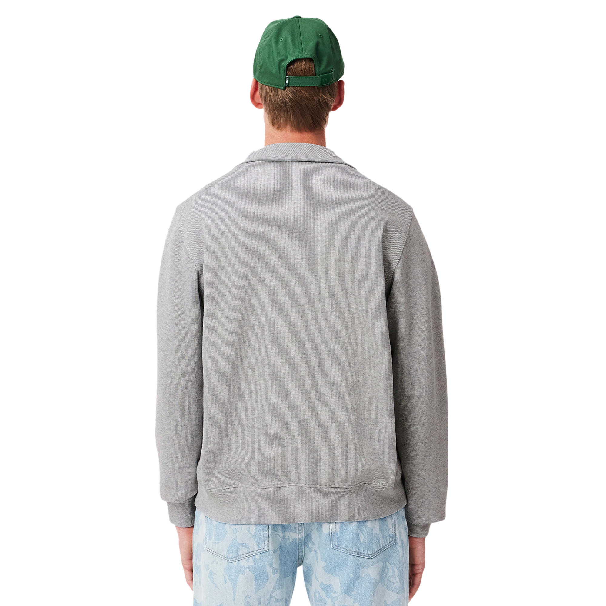 Lacoste Classic 1/2 Zip Sweater Silver Chine CCA