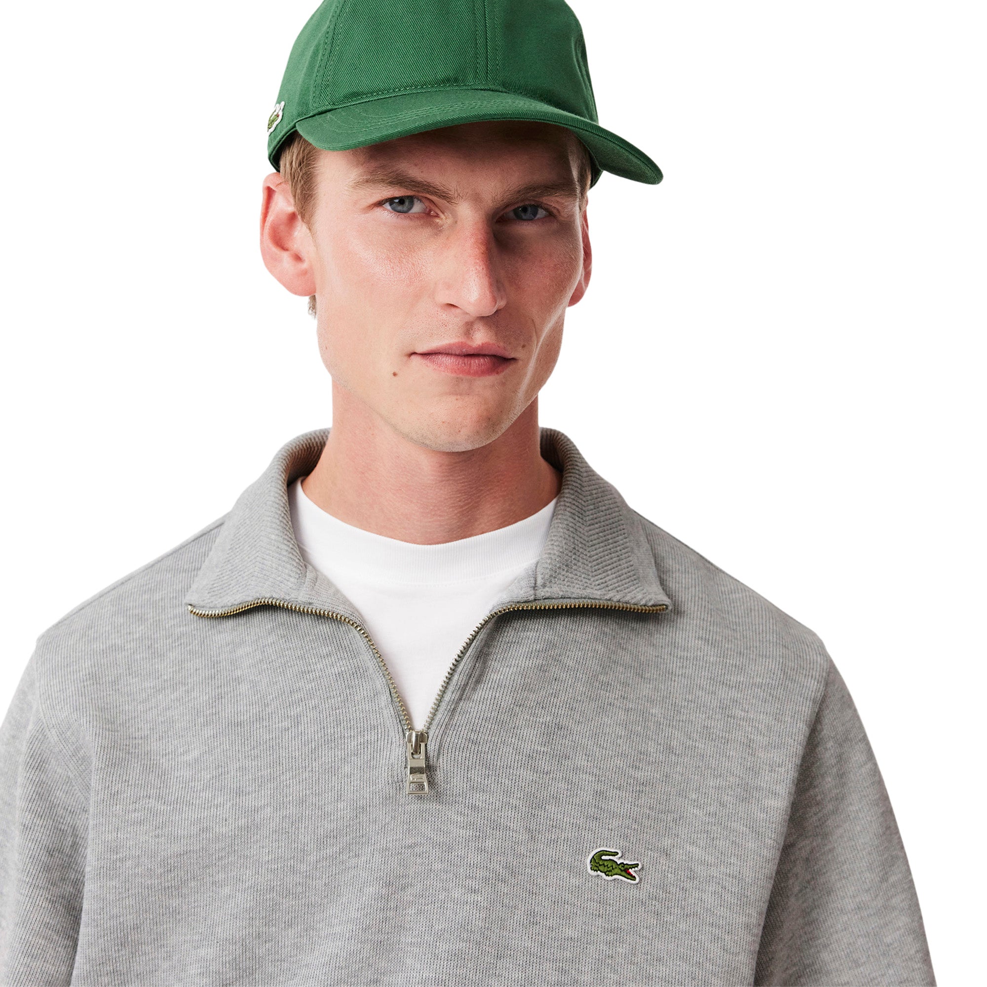 Lacoste Classic 1/2 Zip Sweater Silver Chine CCA