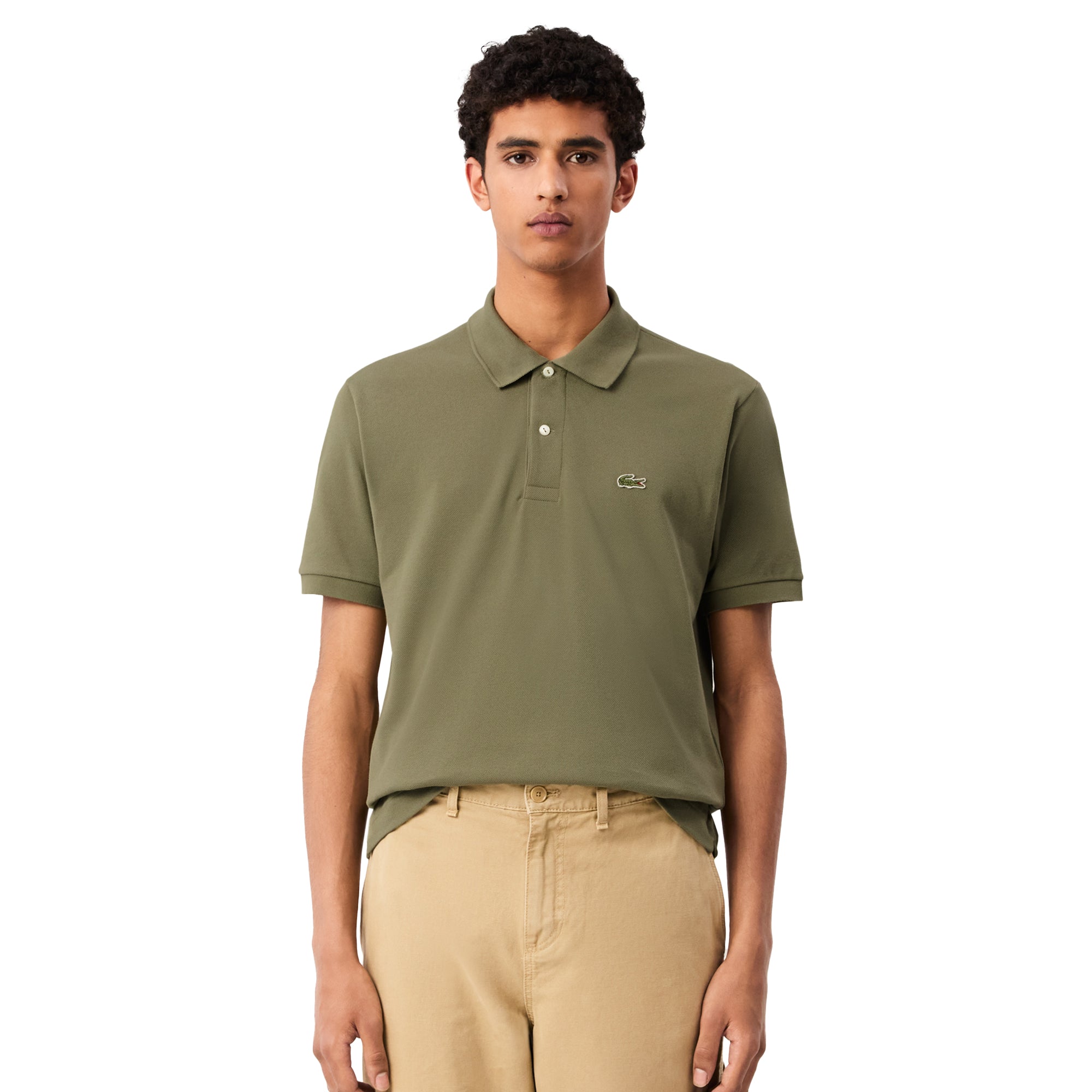 Lacoste Classic Pique Polo Shirt Khaki BMY