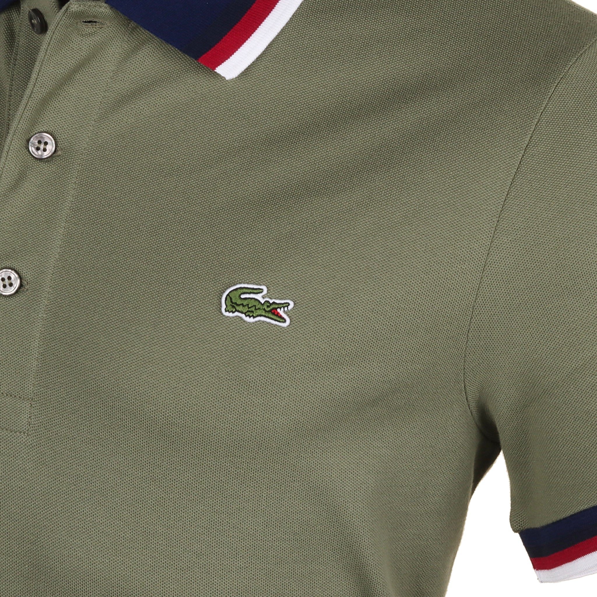 Lacoste Contrast Collar Pique Polo Shirt