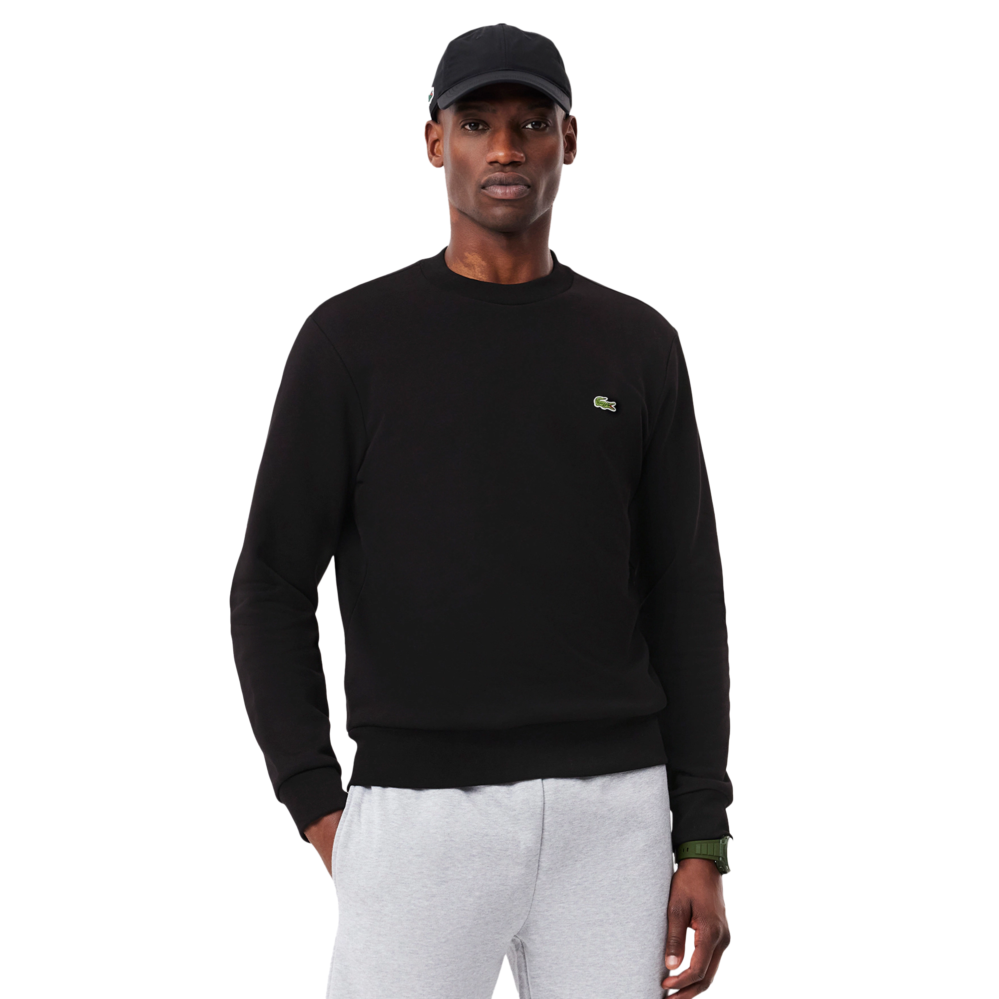 Lacoste Crew Neck Fleece Sweater Black 031