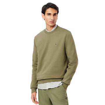 Lacoste Crew Neck Fleece Sweater Khaki BMY