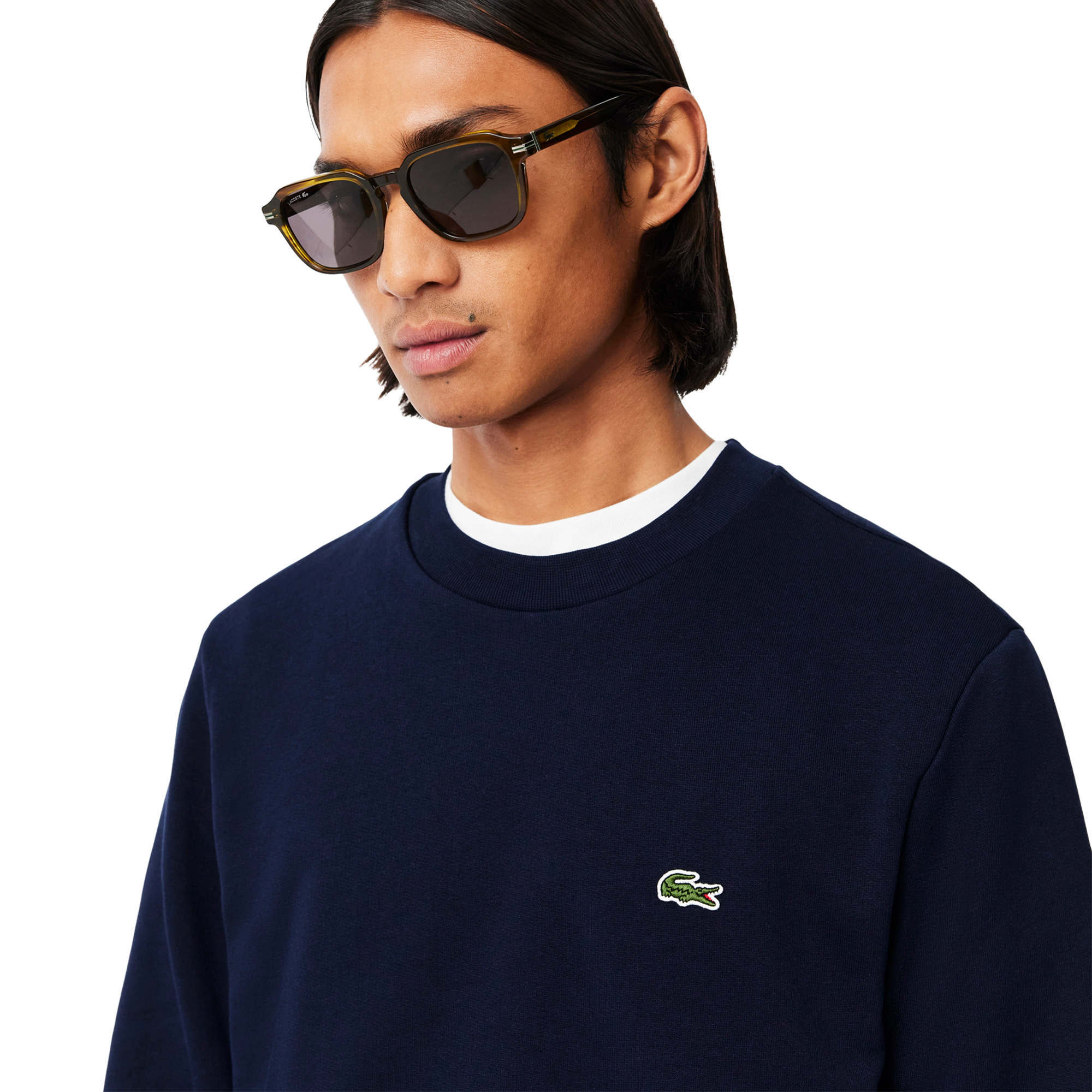 Lacoste Crew Neck Fleece Sweater Navy 166