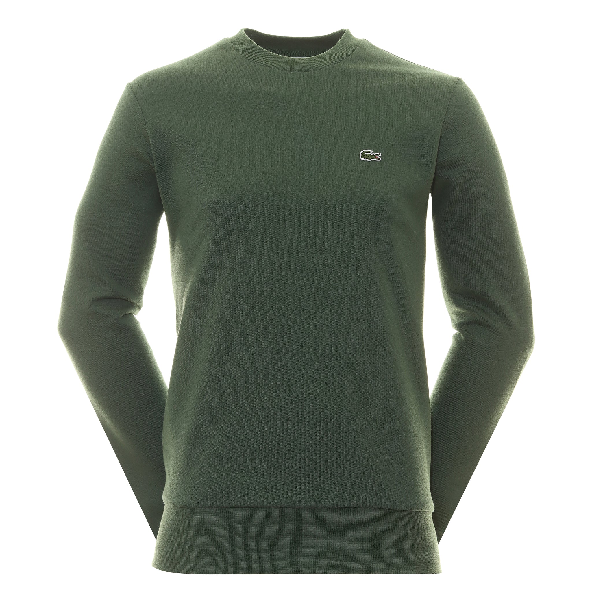 Lacoste Crew Neck Fleece Sweater SH9608 Dark Green SMI | Function18 ...