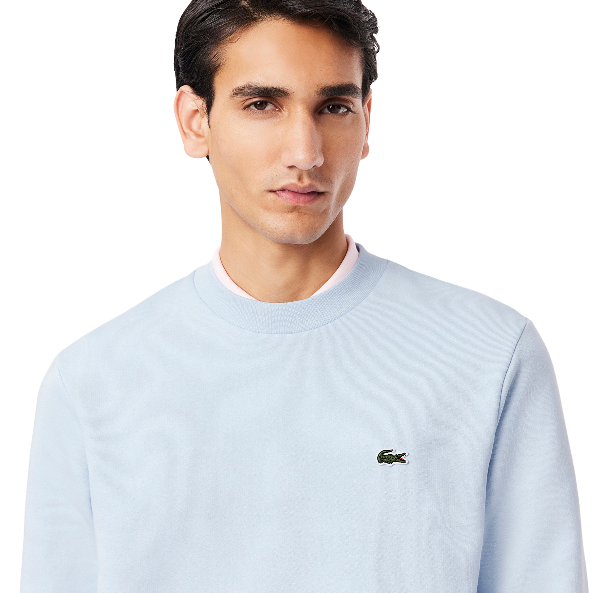 Lacoste Crew Neck Fleece Sweater Light Blue T01