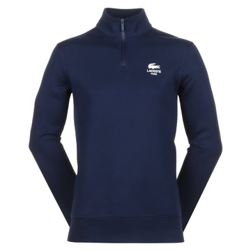 Lacoste High Neck Print 1/4 Zip