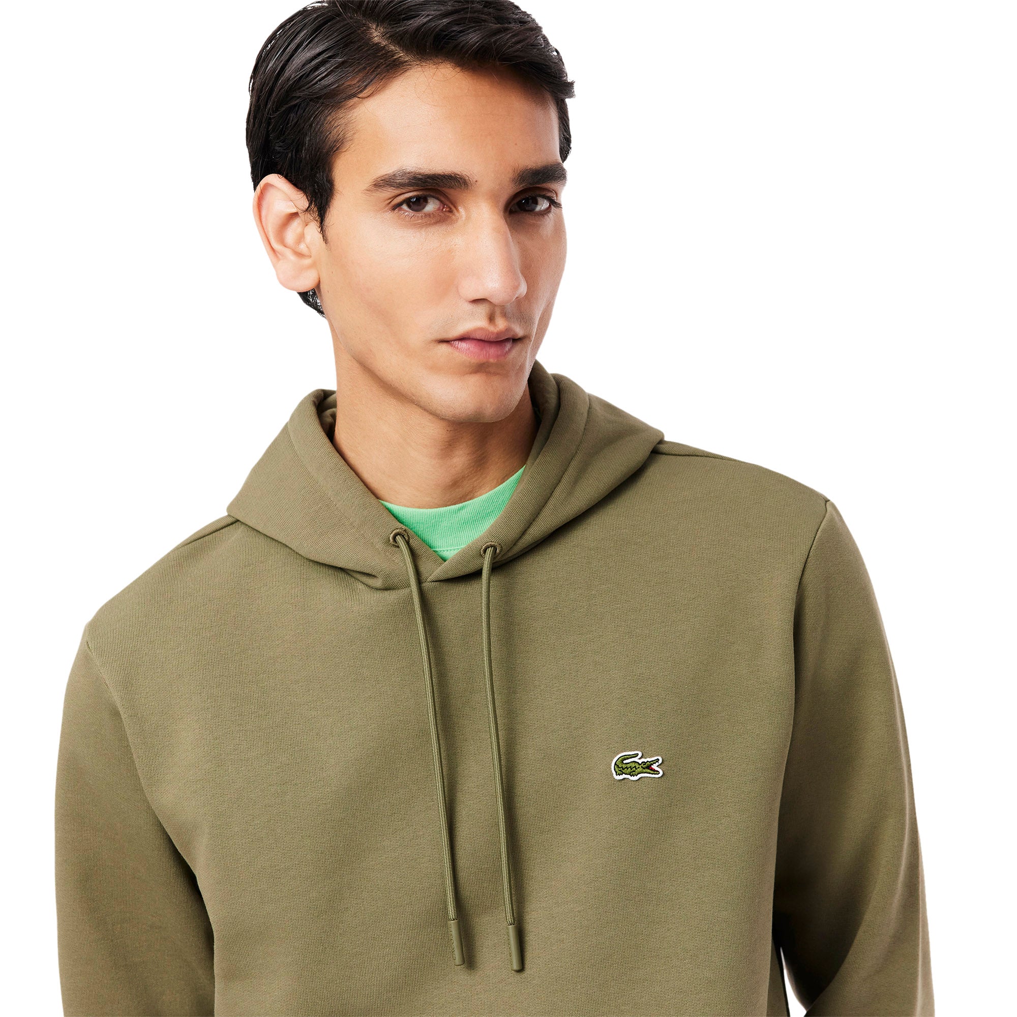 Lacoste Hooded Fleece Sweater Khaki BMY