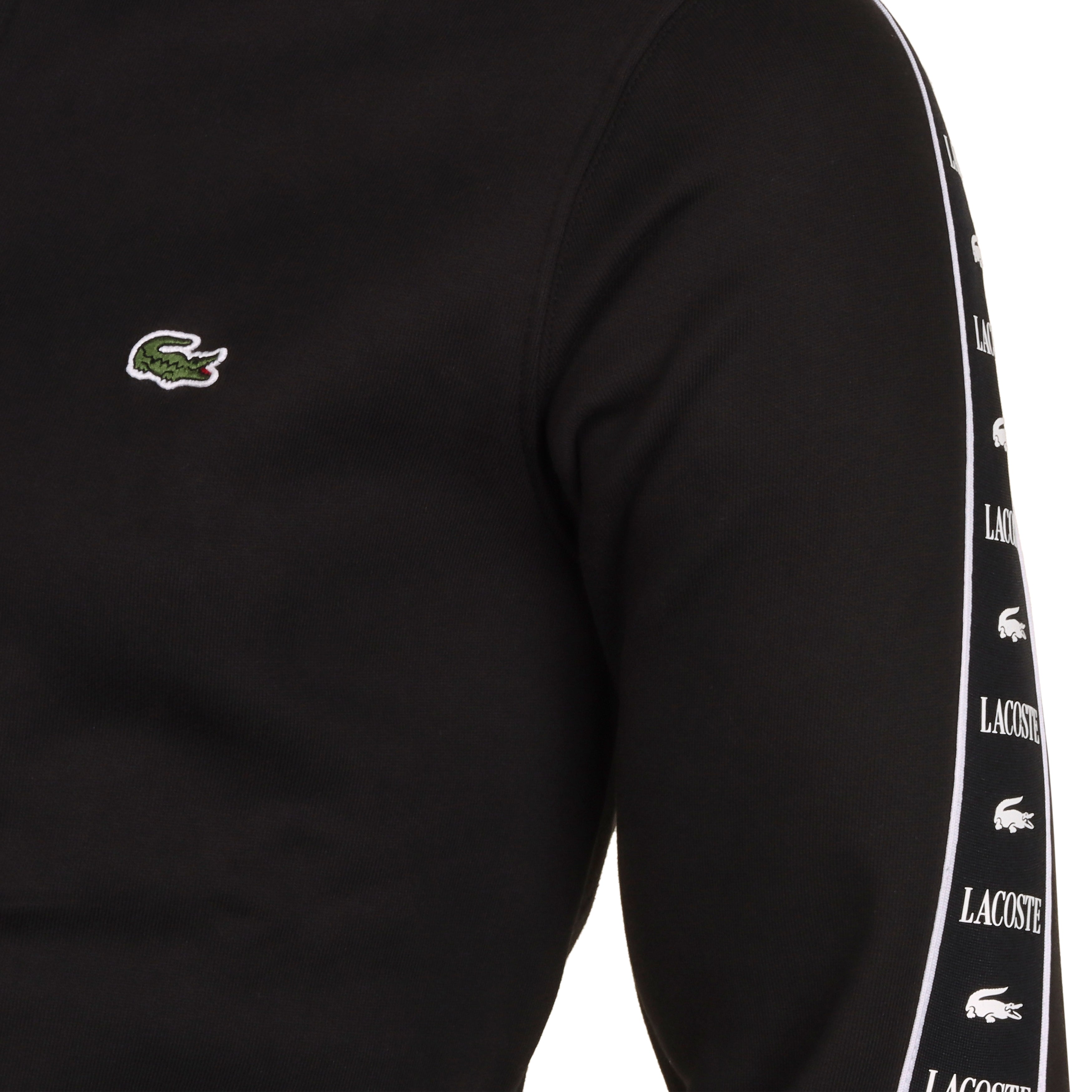 Lacoste Logo Stripe Full Zip SH7433 Black 031 | Function18