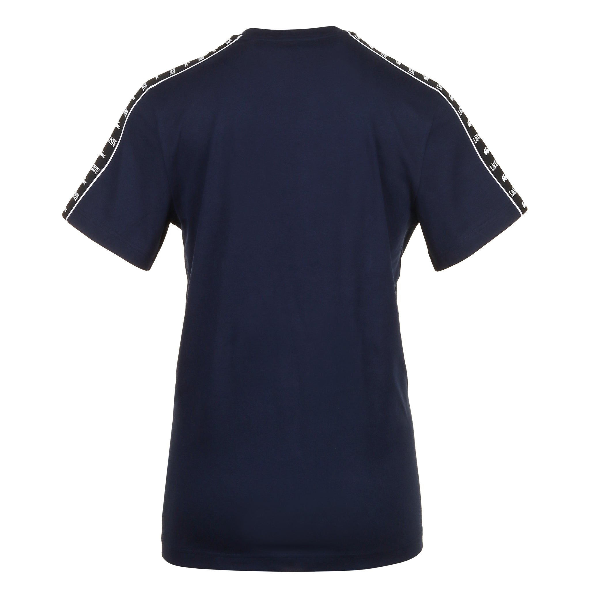 Lacoste Logo Stripe Tee Shirt Navy 166