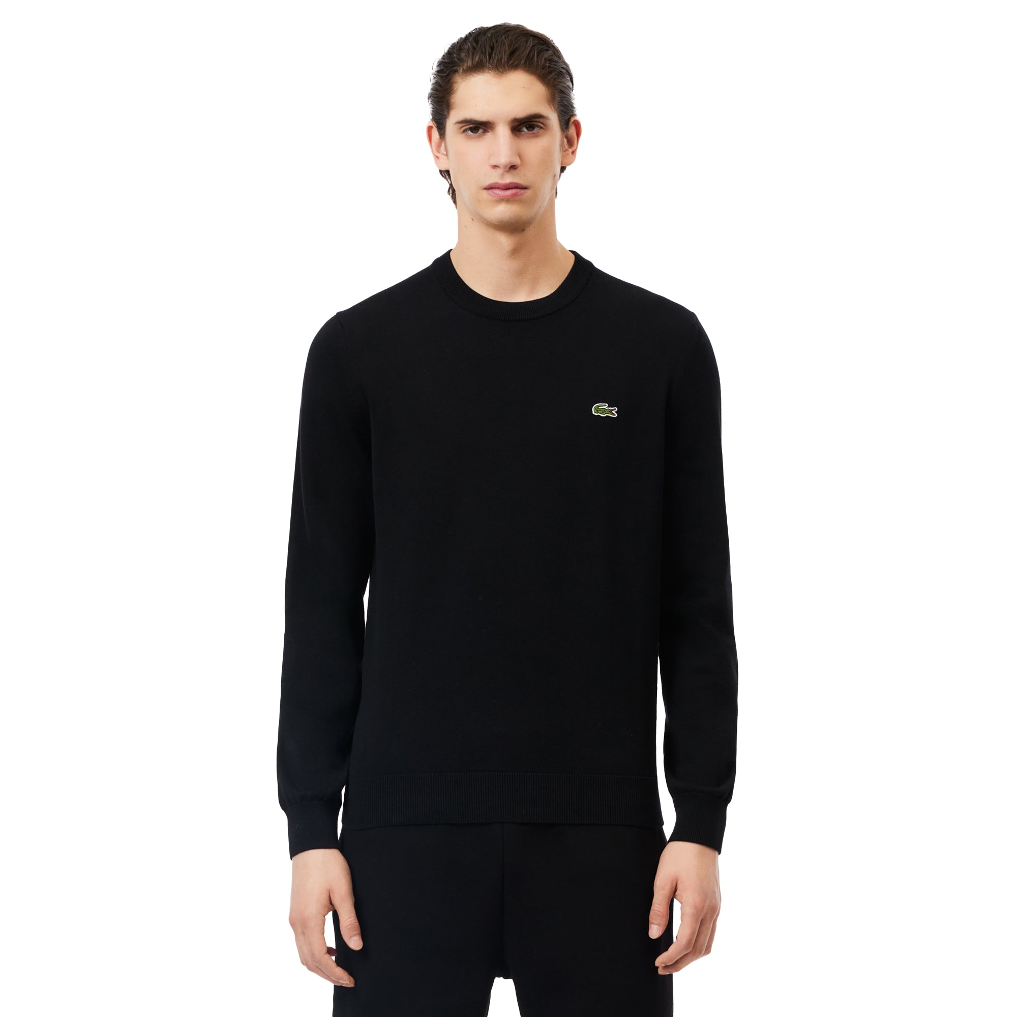 Lacoste Organic Cotton Crew Sweater Black 031