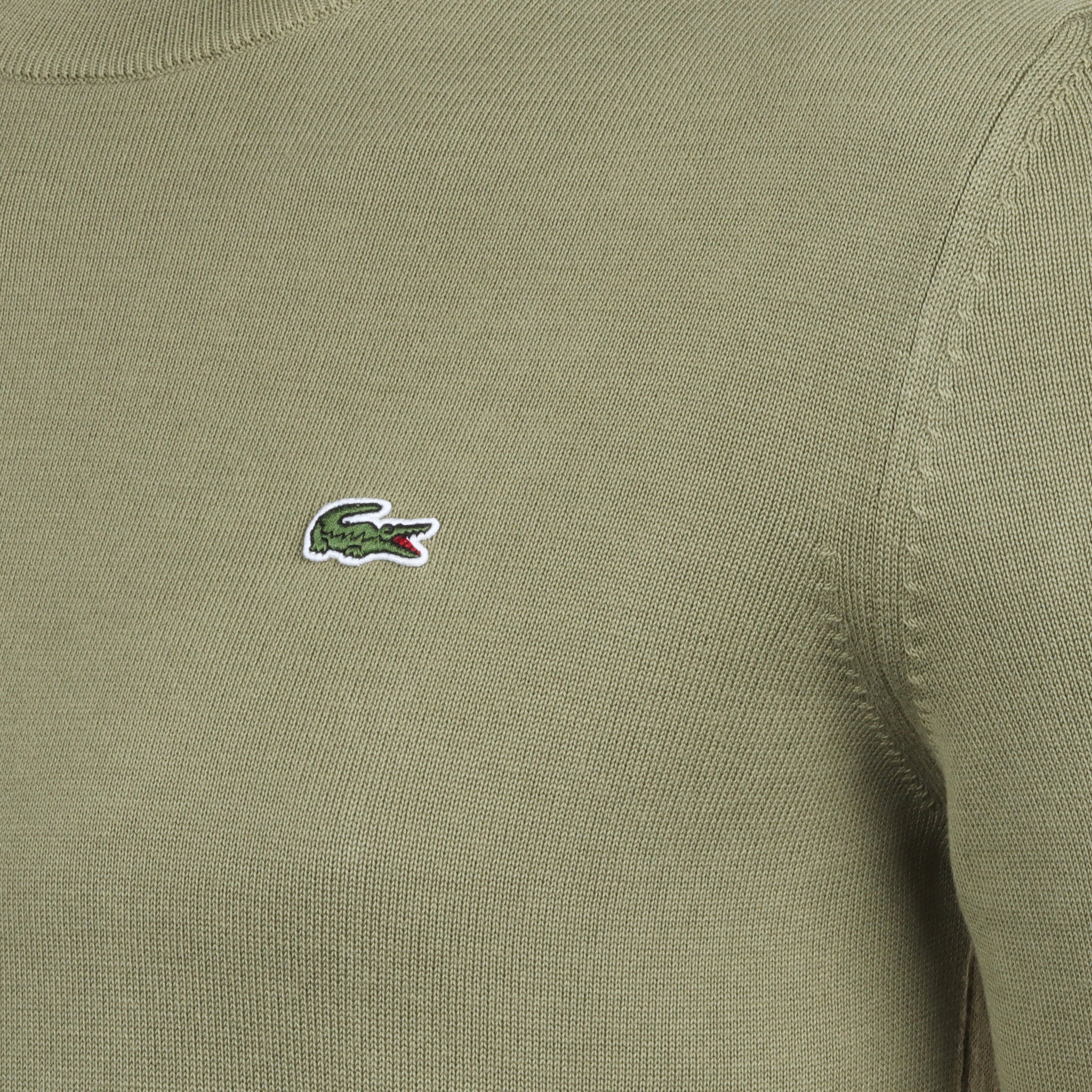 Lacoste Organic Cotton Crew Sweater Khaki BMY