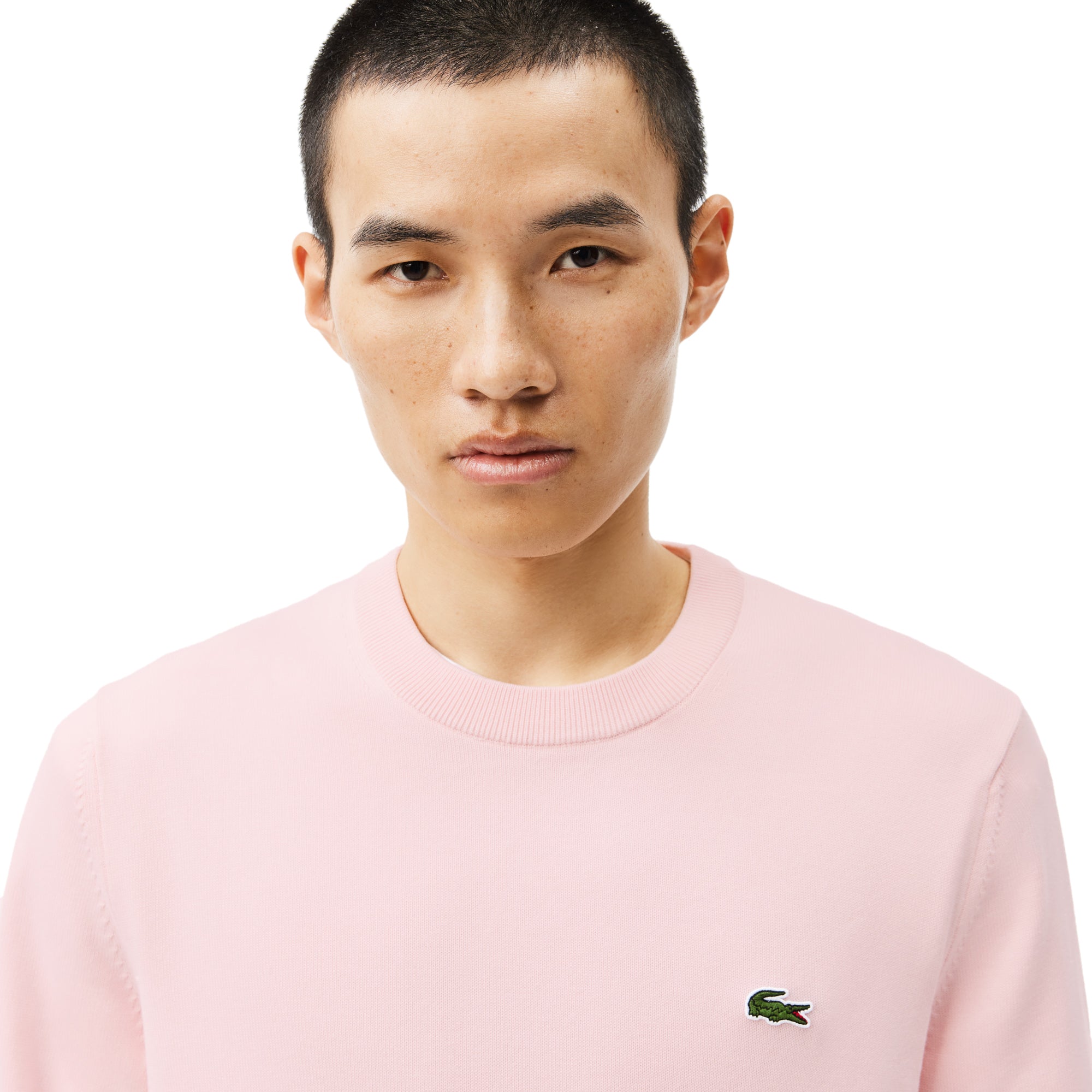 Lacoste Organic Cotton Crew Sweater Flamingo T03