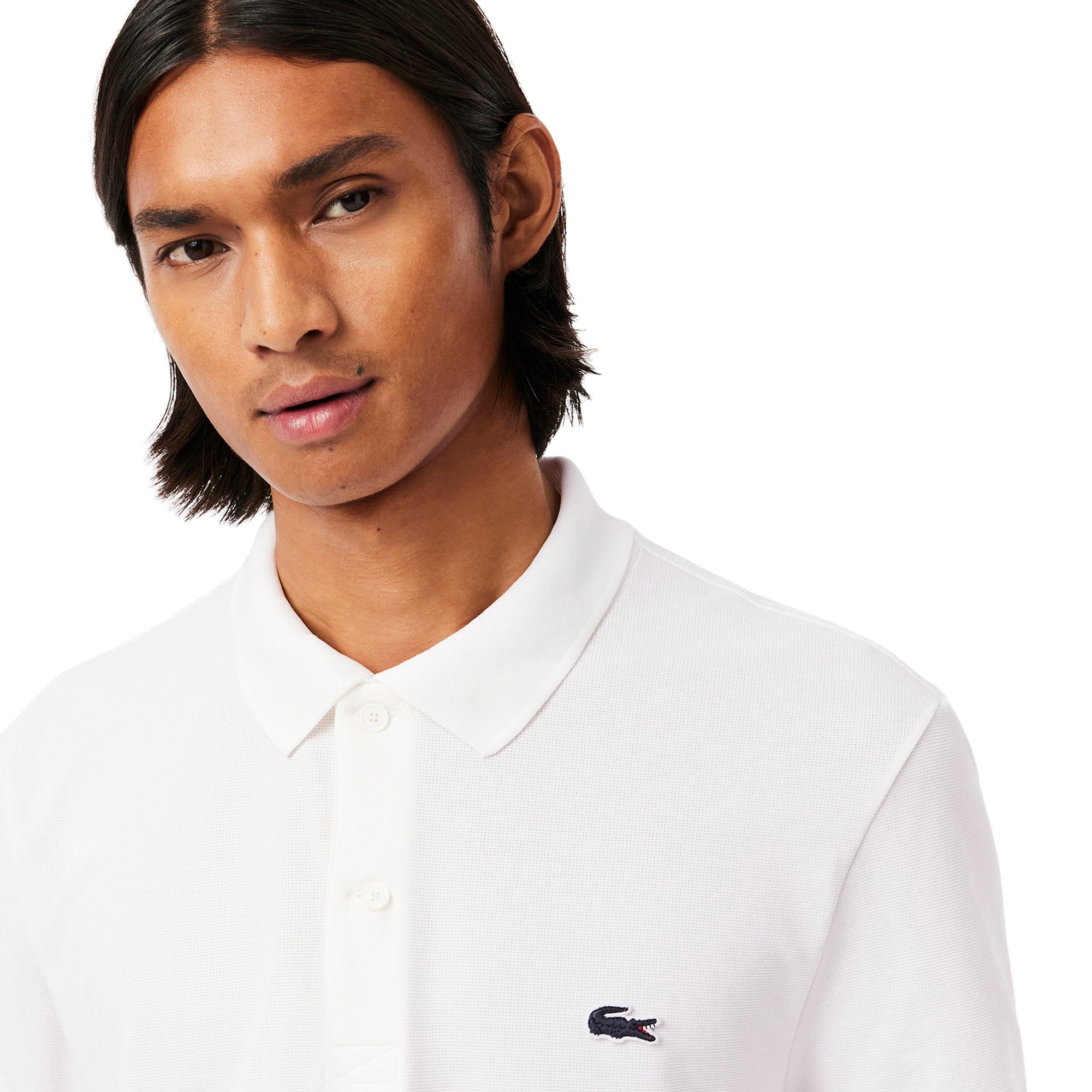 Lacoste Organic Cotton Stretch Polo Shirt White 001