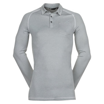 Mizuno Golf Melange Long Sleeve Polo Shirt