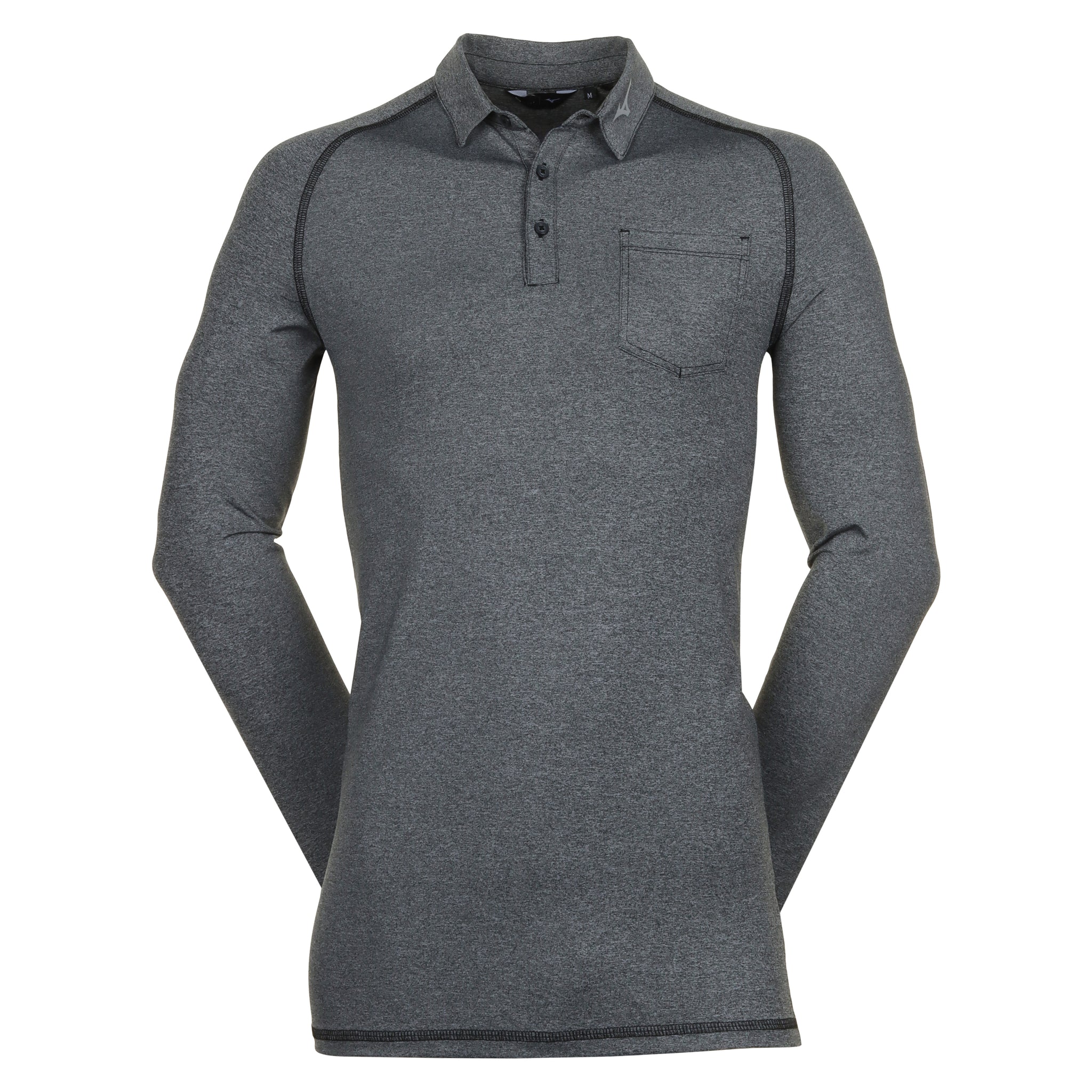 Mizuno Golf Melange Long Sleeve Polo Shirt