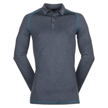 Mizuno Golf Melange Long Sleeve Polo Shirt