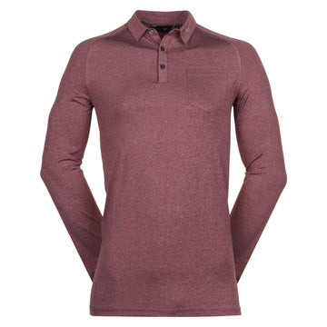 Mizuno Golf Melange Long Sleeve Polo Shirt