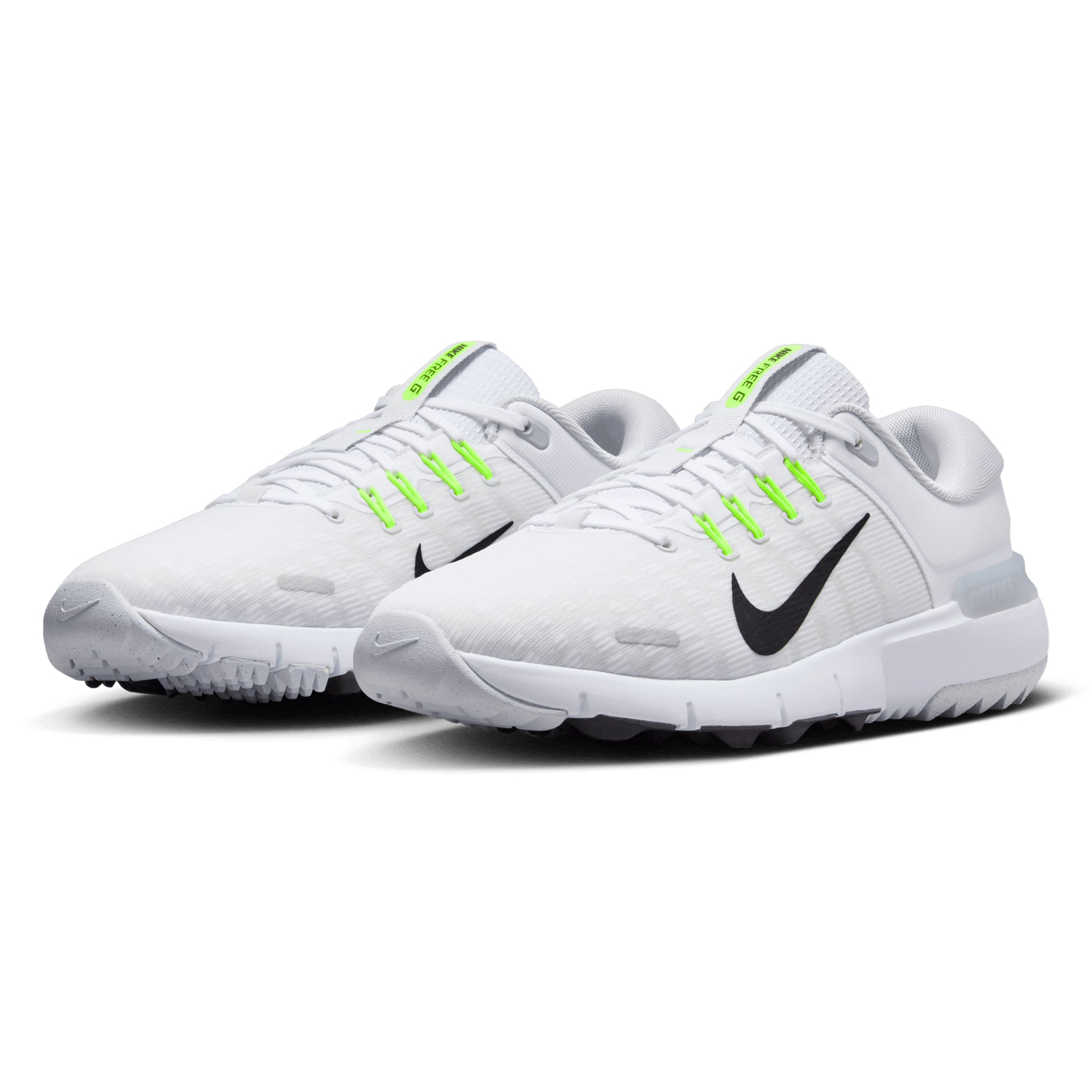 Nike Free Golf Shoes FN0332 White Black Pure Platinum Wolf Grey 101 ...