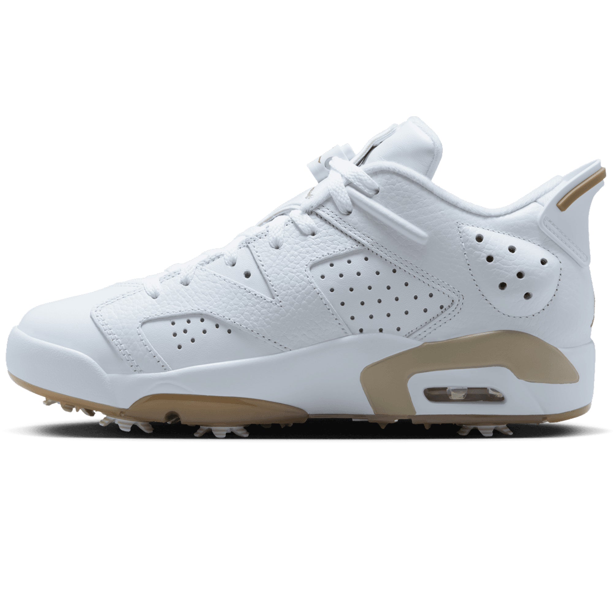 Nike Golf Air Jordan 6 Retro Golf Shoes DV1376 White Khaki 100 ...