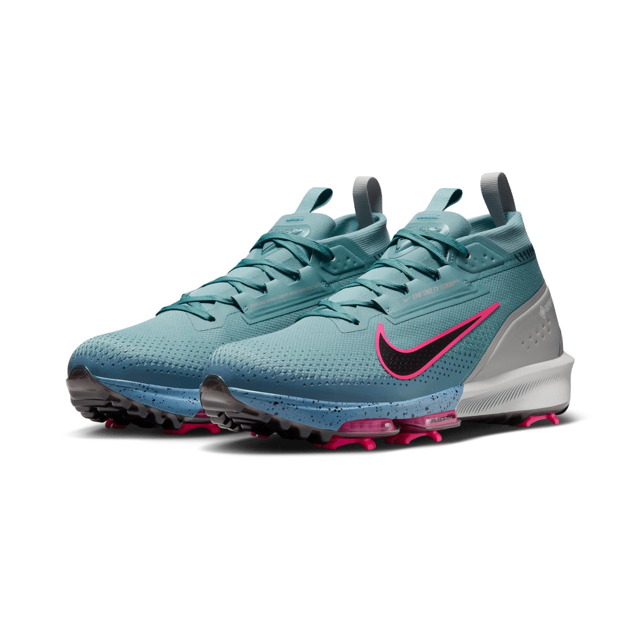 Nike Golf Infinity Tour NEXT% 2 GORE-TEX Shoes - Denim Turquoise/Pink/Black 400_3