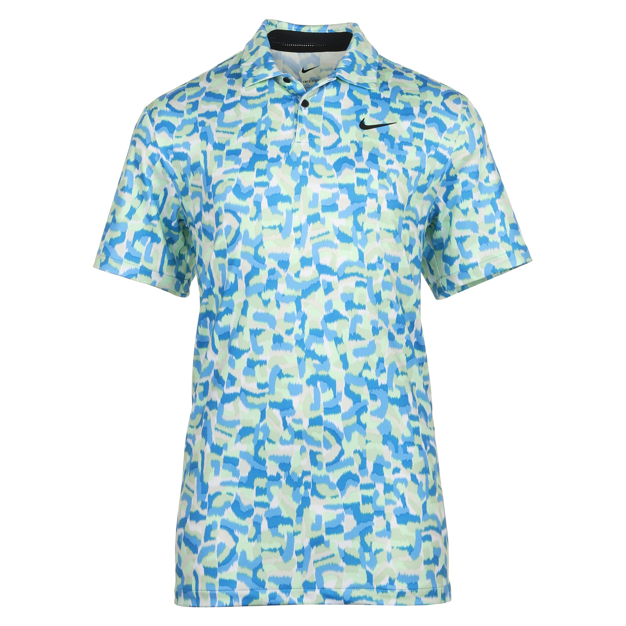 Nike Golf Dri-Fit Tour Confetti Print Shirt Light Photo Blue 435