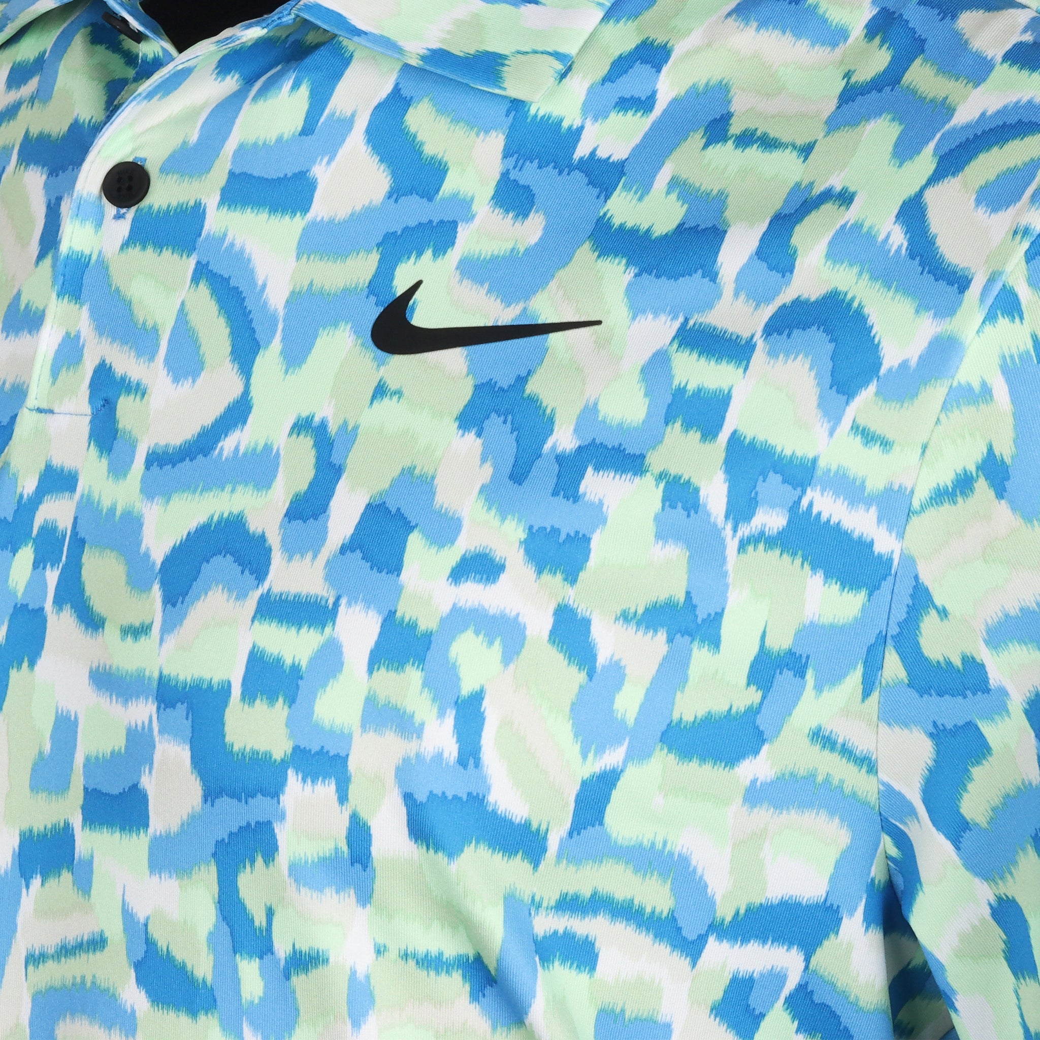 Nike Golf Dri-Fit Tour Confetti Print Shirt Light Photo Blue 435