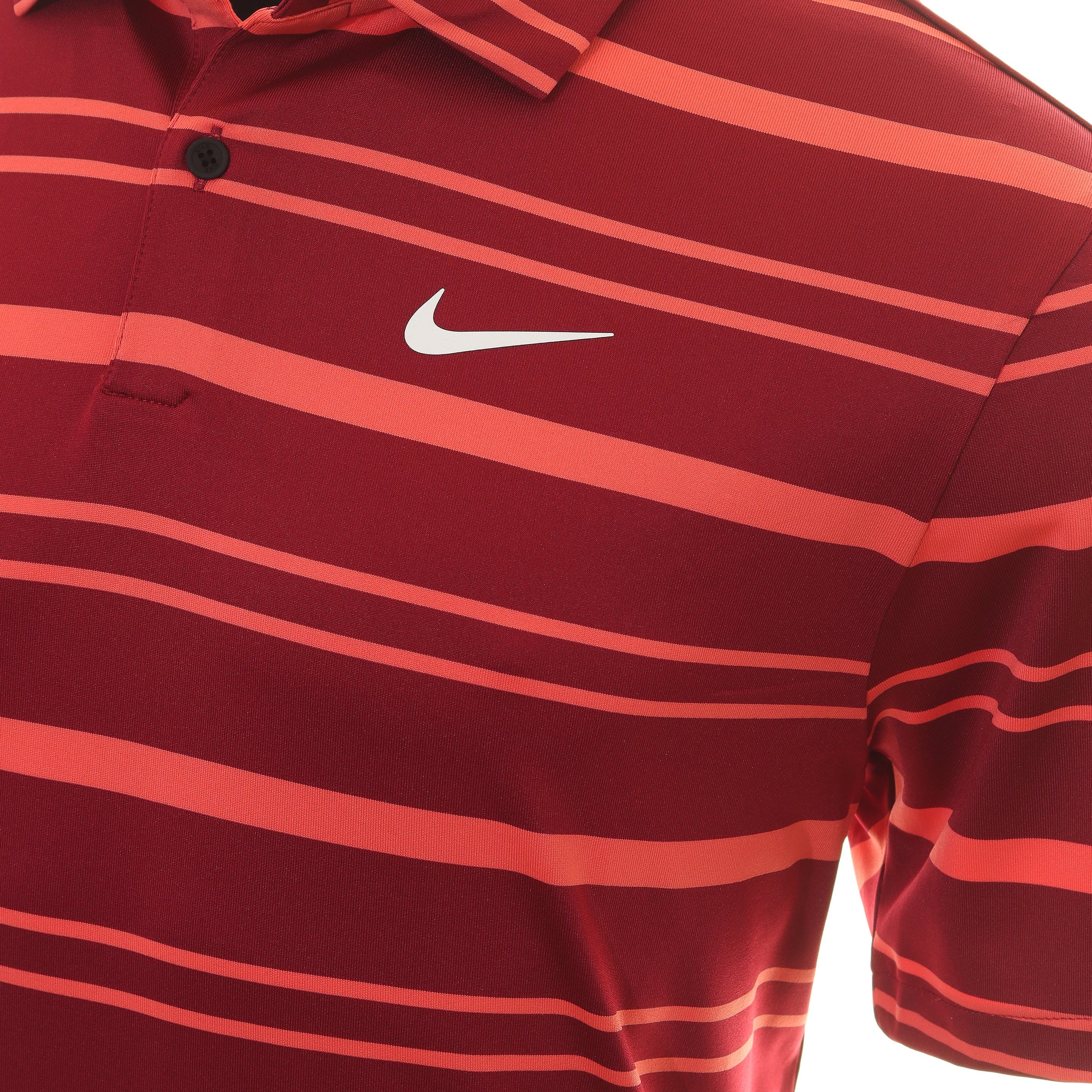 Nike Golf Dri-Fit Tour Stripe Shirt DR5300 Noble Red 620 | Function18 ...