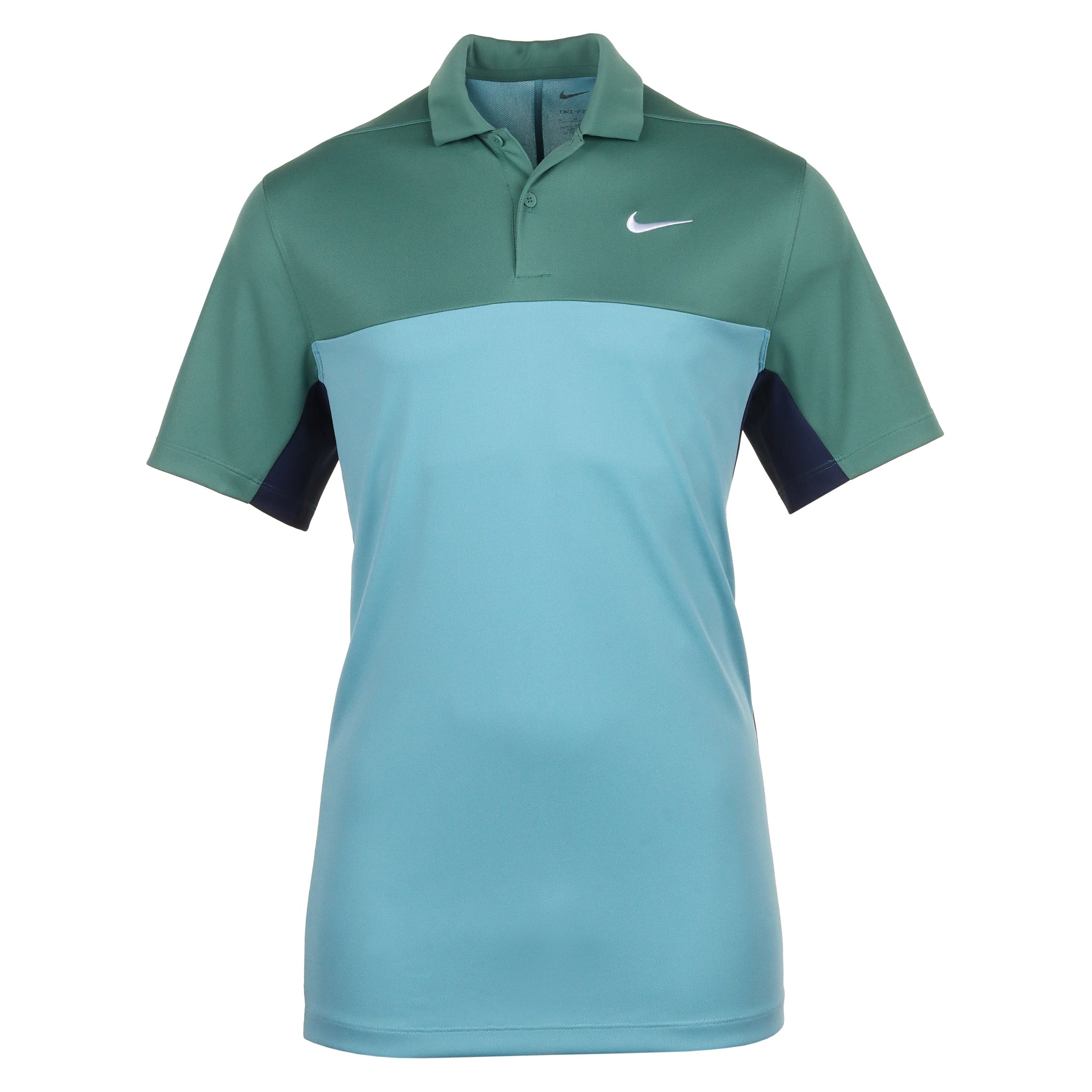 Nike Golf Dri-Fit Victory+ Colour Block Shirt Bicoastal/Midnight Navy/Denim Turquoise 361