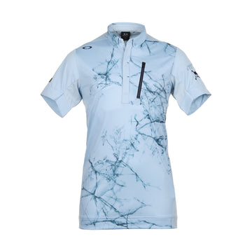 Oakley Golf Skull Ice Smash Shirt Aqua Blue 64L