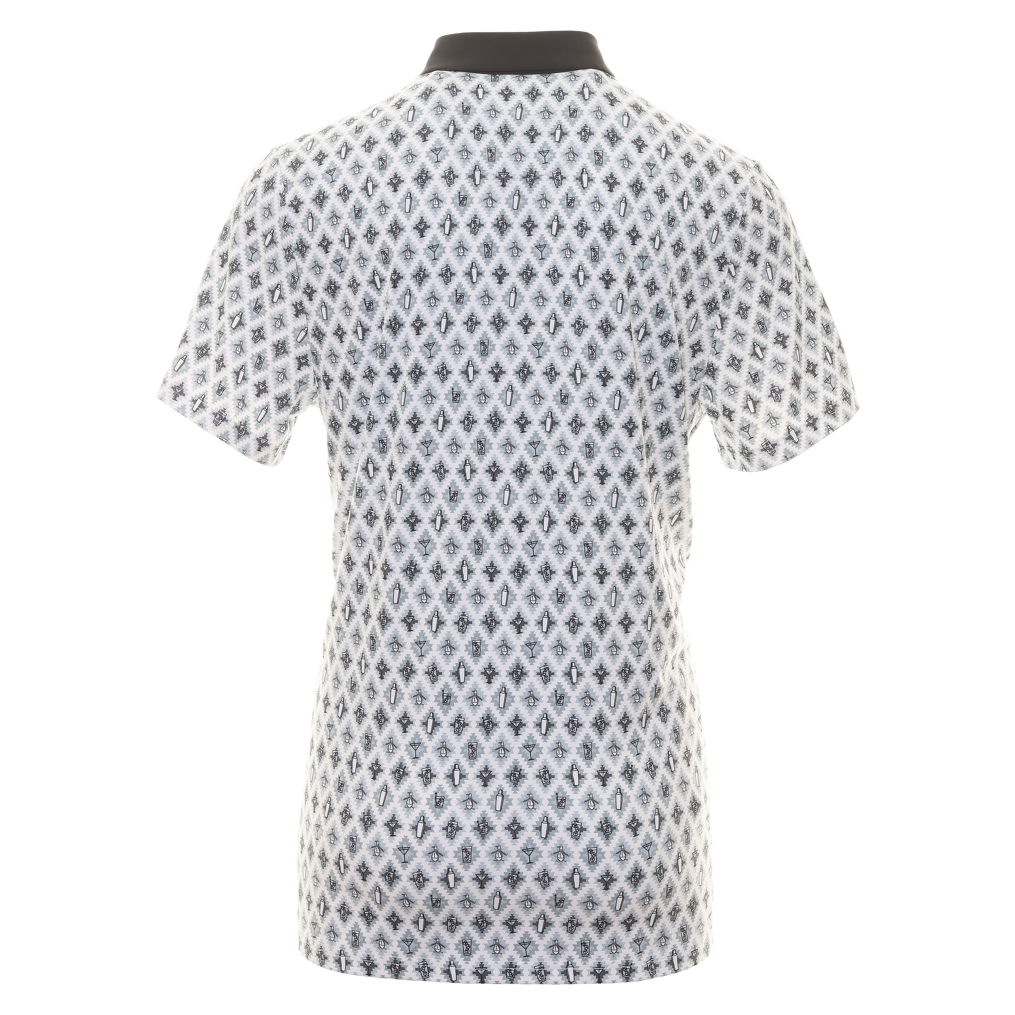 Original Penguin Golf Atomic Cocktail Print Polo Shirt OGKFD031 Caviar ...