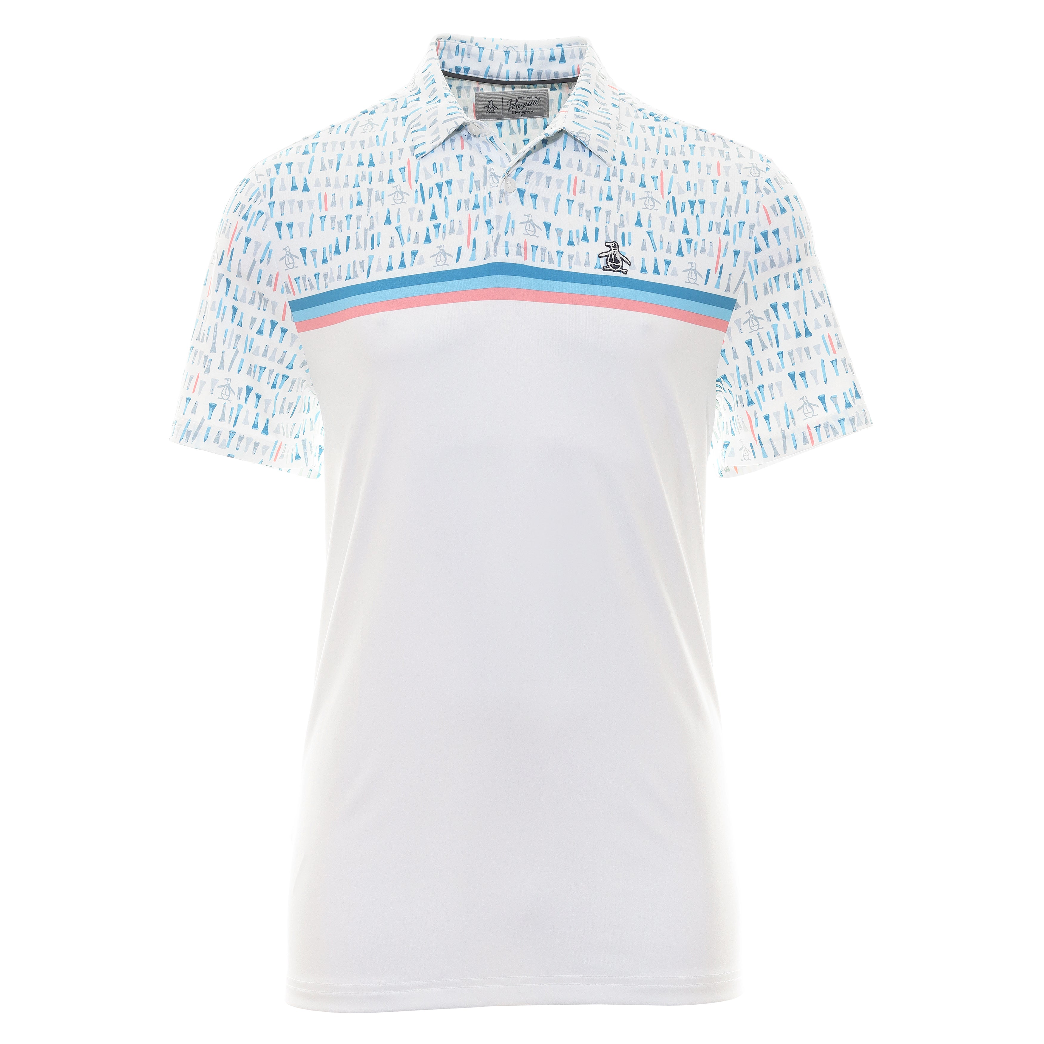 Original Penguin Golf Broken Tees Print Polo Shirt OGKFD033 Bright ...