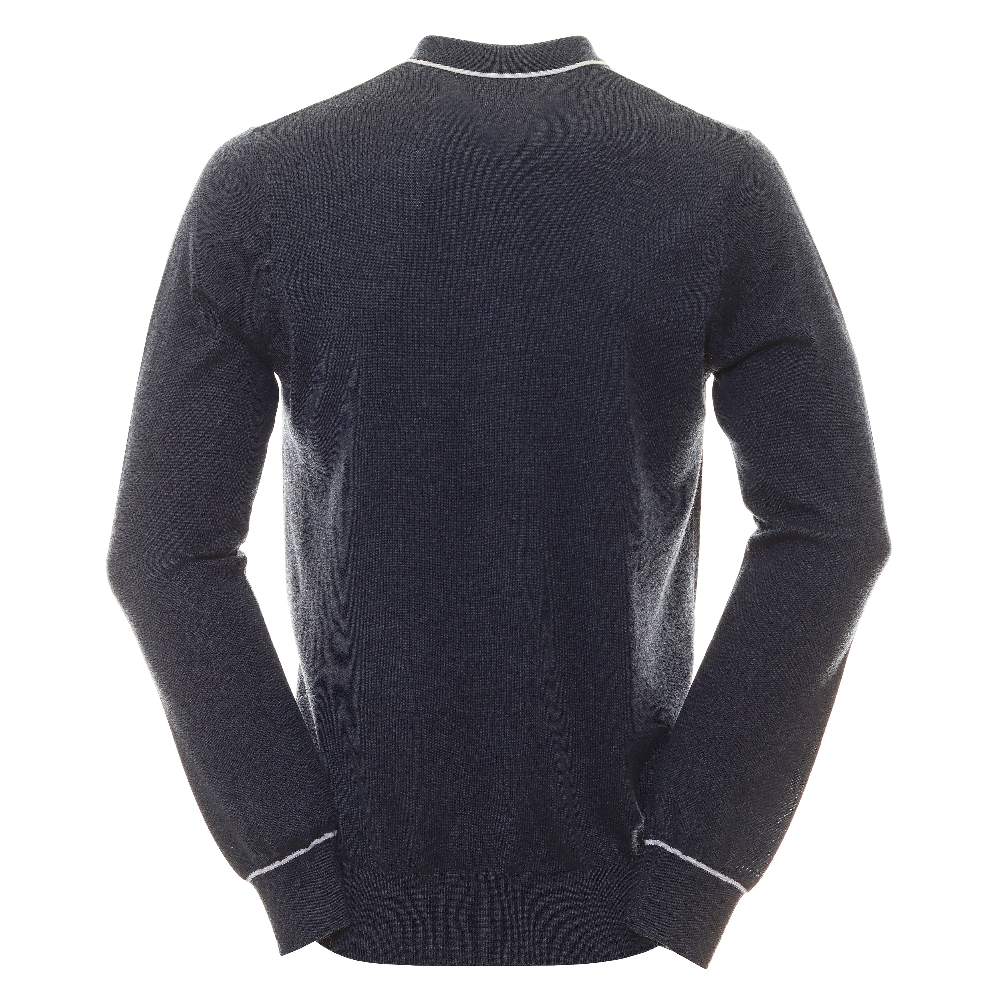 Original Penguin Golf Earl Merino Sweater OGGFD051 Black Iris Heather ...