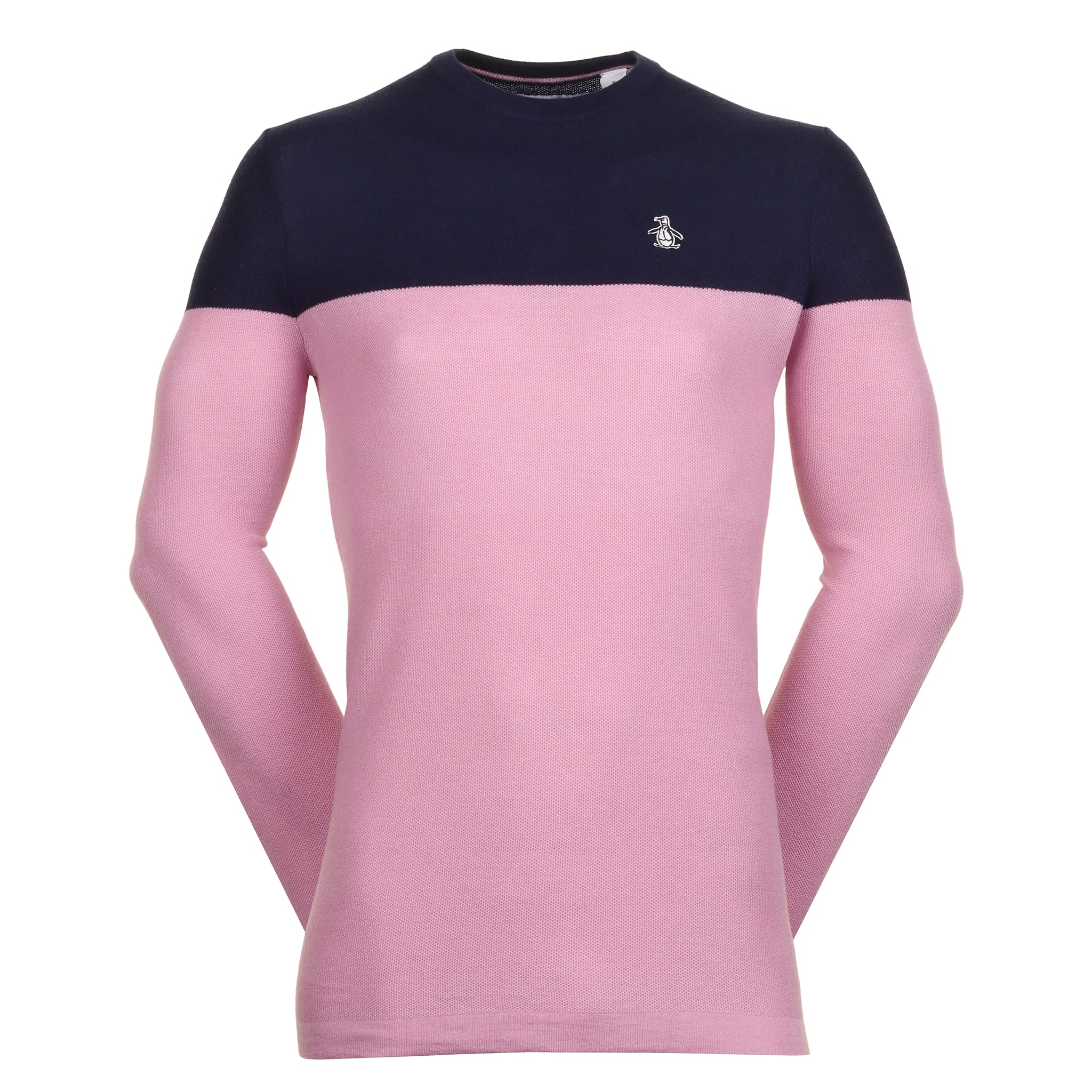 Original Penguin Golf Heritage Colour Block Sweater Gelato Pink Heather 674